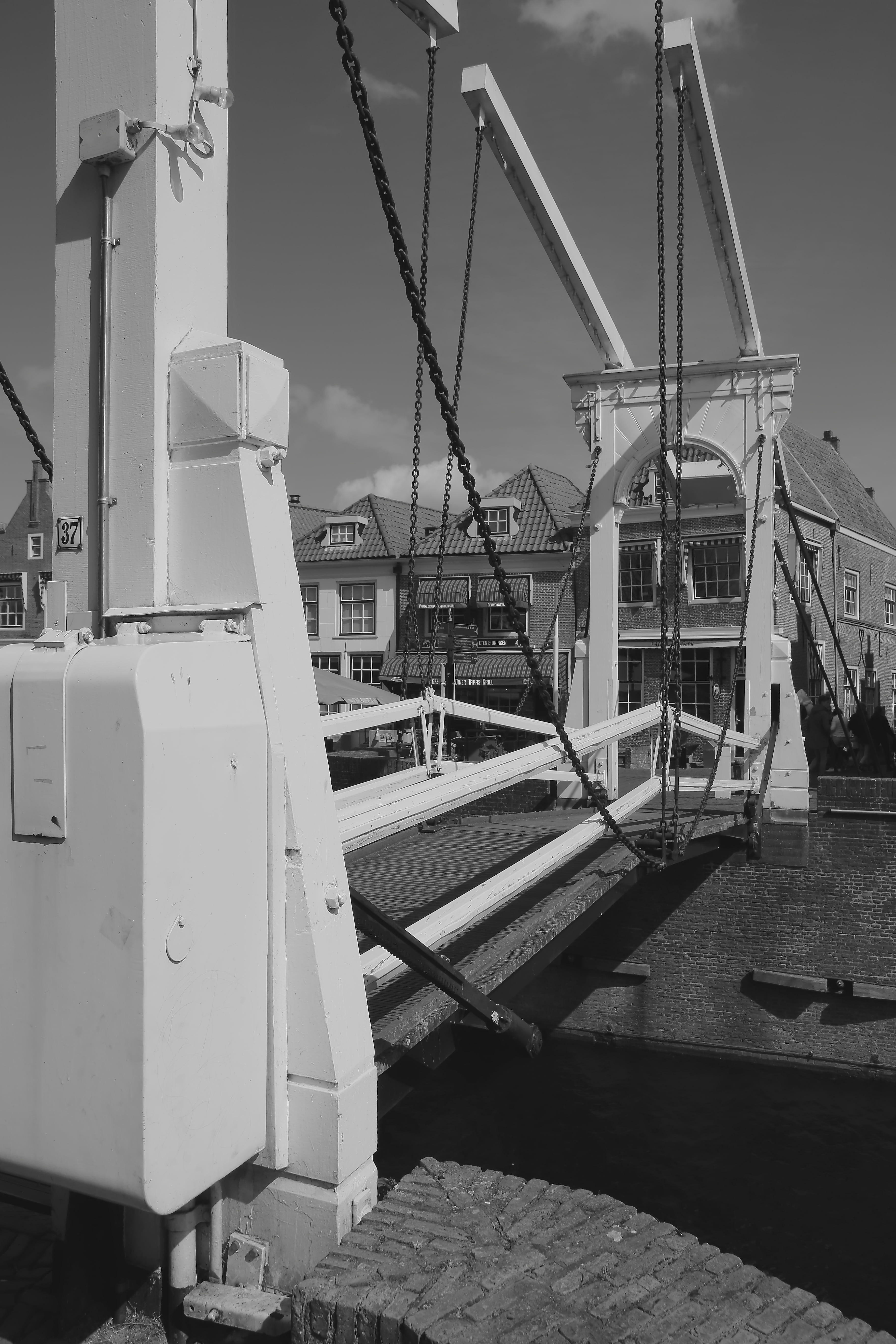netherlands, no people, holland, outdoors, architecture, away, bascule bridge, construction equipment, harbor, bridge, marina, moored, sky, day, chains, Phone HD Wallpaper