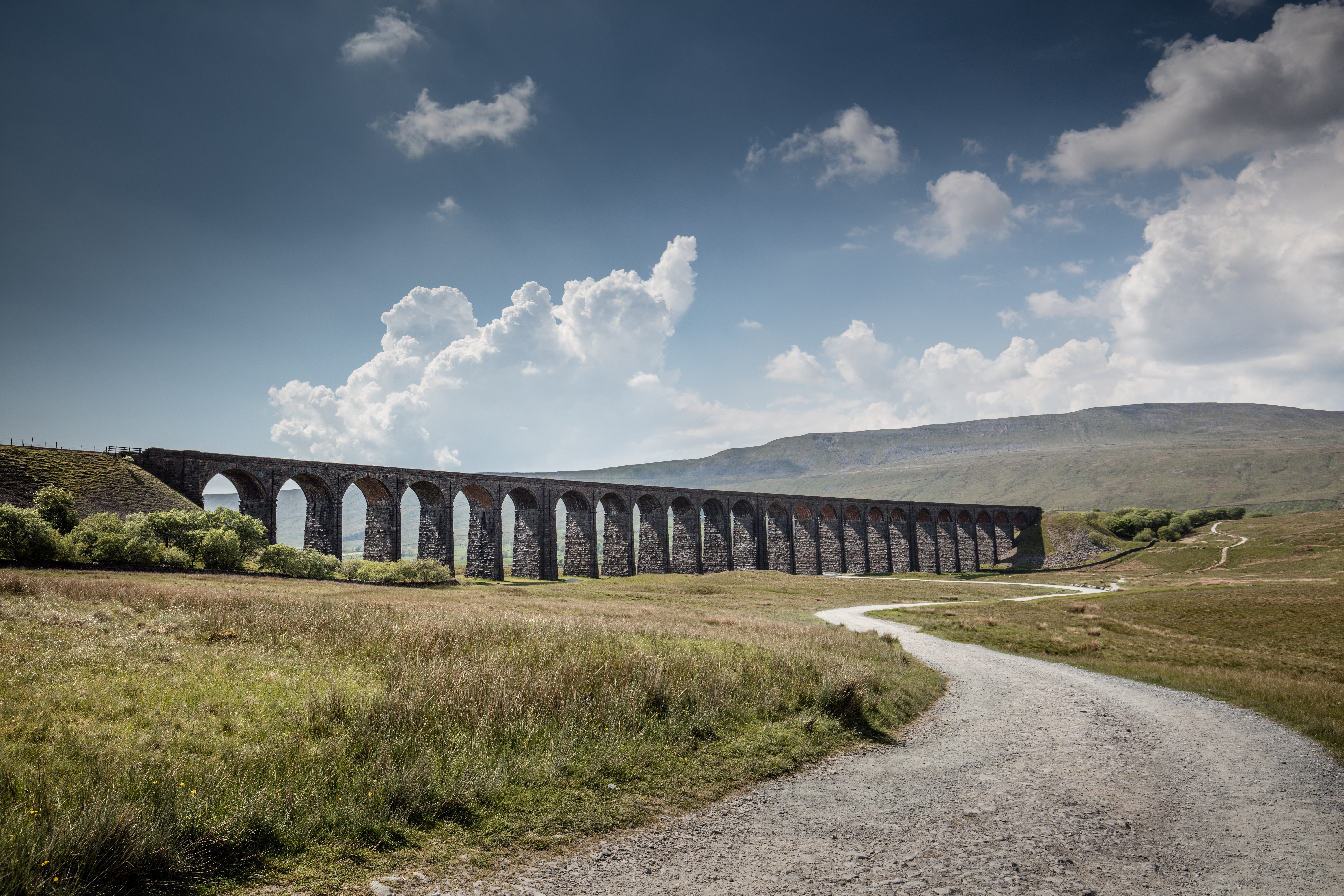 plant, grass, landmark, built structure, winding, beauty in nature, day, connection, european, scenics - nature, famous, bridges, winding road, rural, british, HD Wallpaper