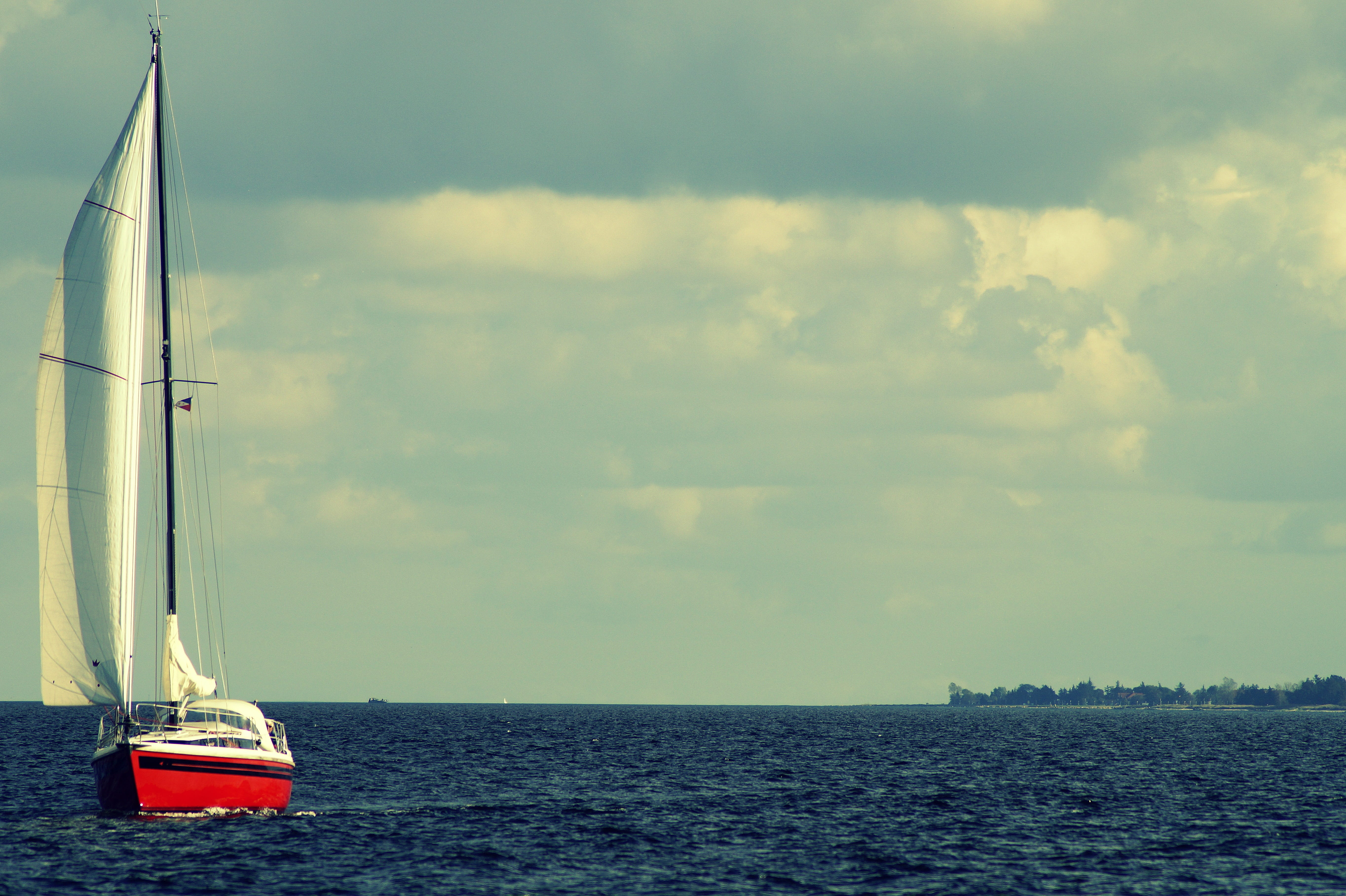 sailing boat, beauty in nature, baltic sea, vacations, blue, travel, sea, luxury, enjoy, transportation, nautical vessel, boat, scenics - nature, sunbeam, HD Wallpaper