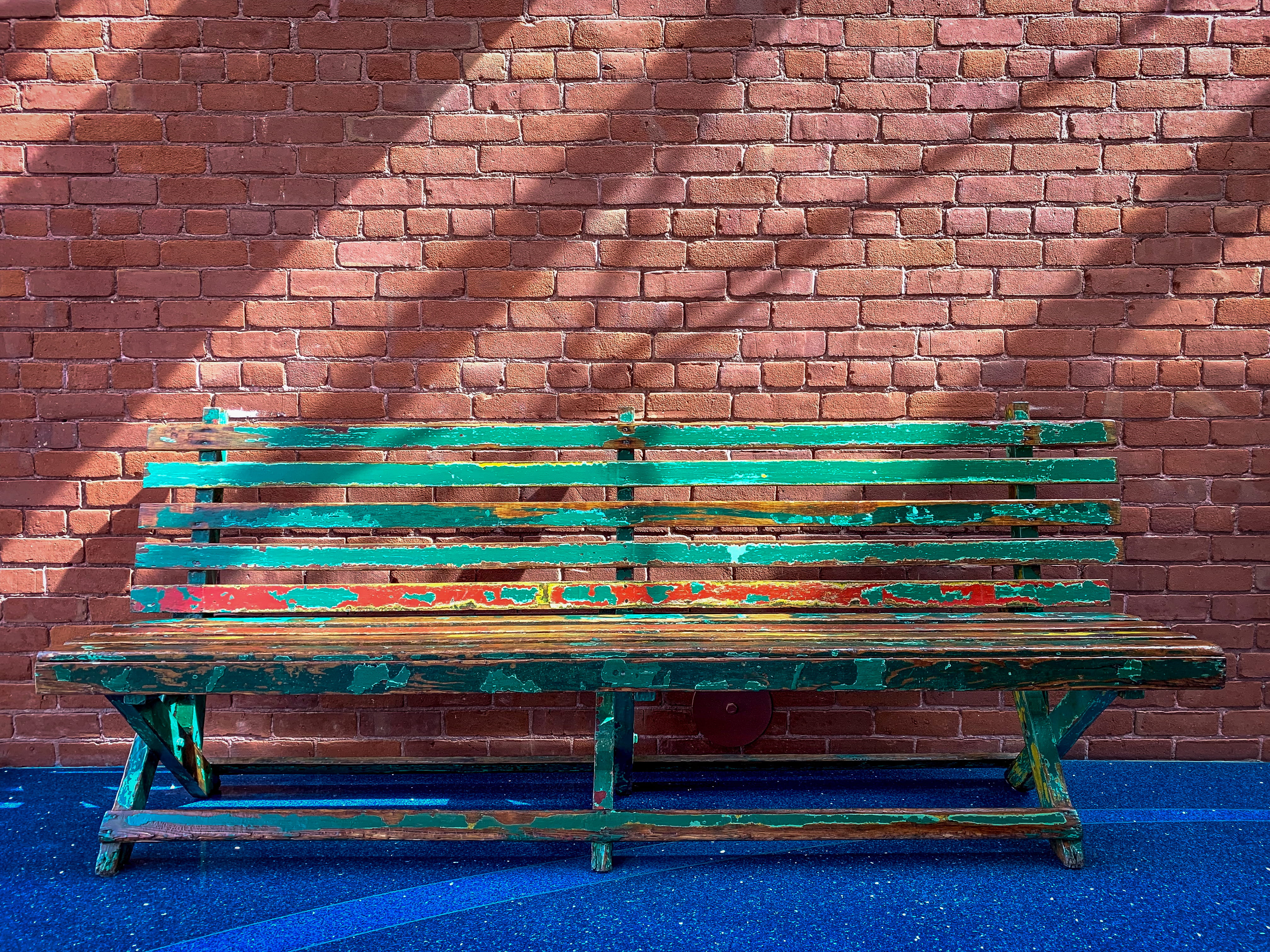 bike, built structure, astronaut, shadows, day, park bench, outdoors, relaxation, mural, empty, ping pong, plaque, transportation, textures, sitting, wall - building feature, HD Wallpaper