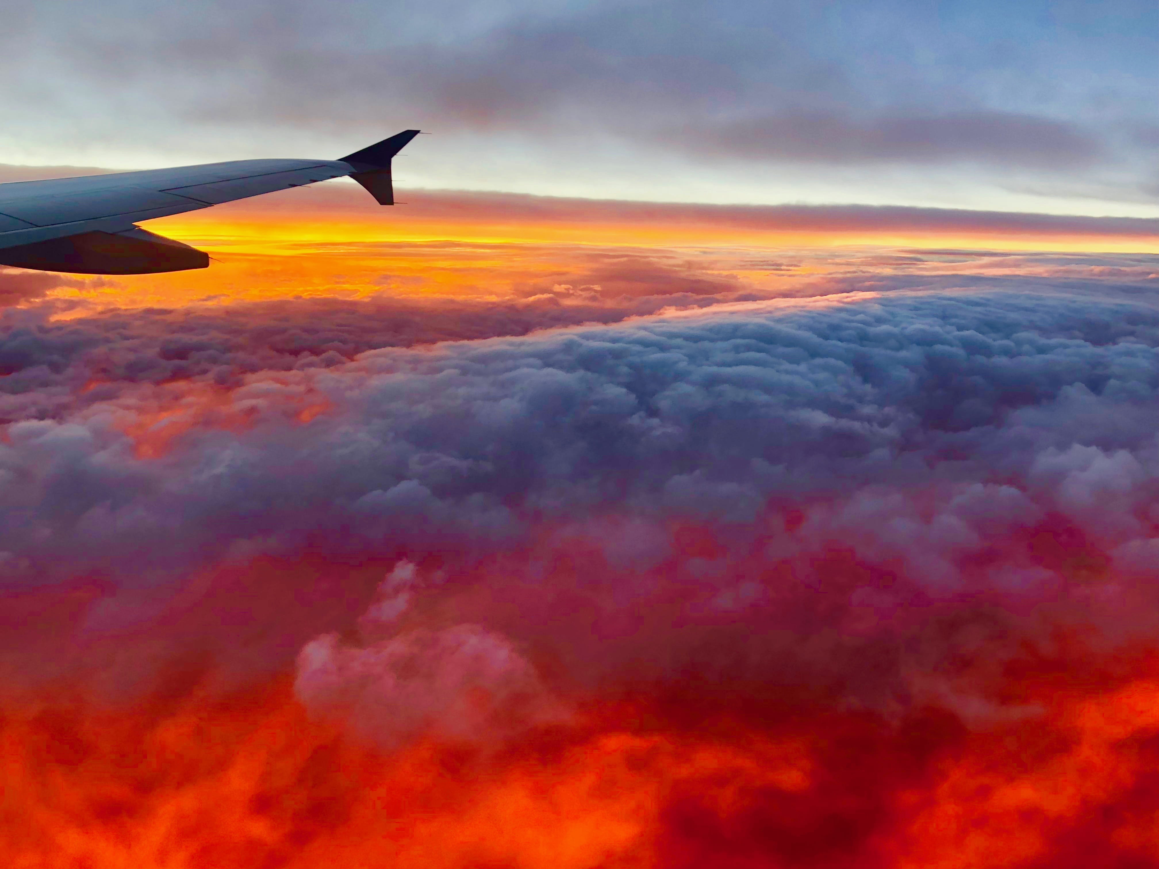 airplane, iphone, travel, dramatic sky, mid-air, nevada, aerospace industry, scenics - nature, plane, fly, beauty in nature, journey, cloudscape, aircraft wing, HD Wallpaper