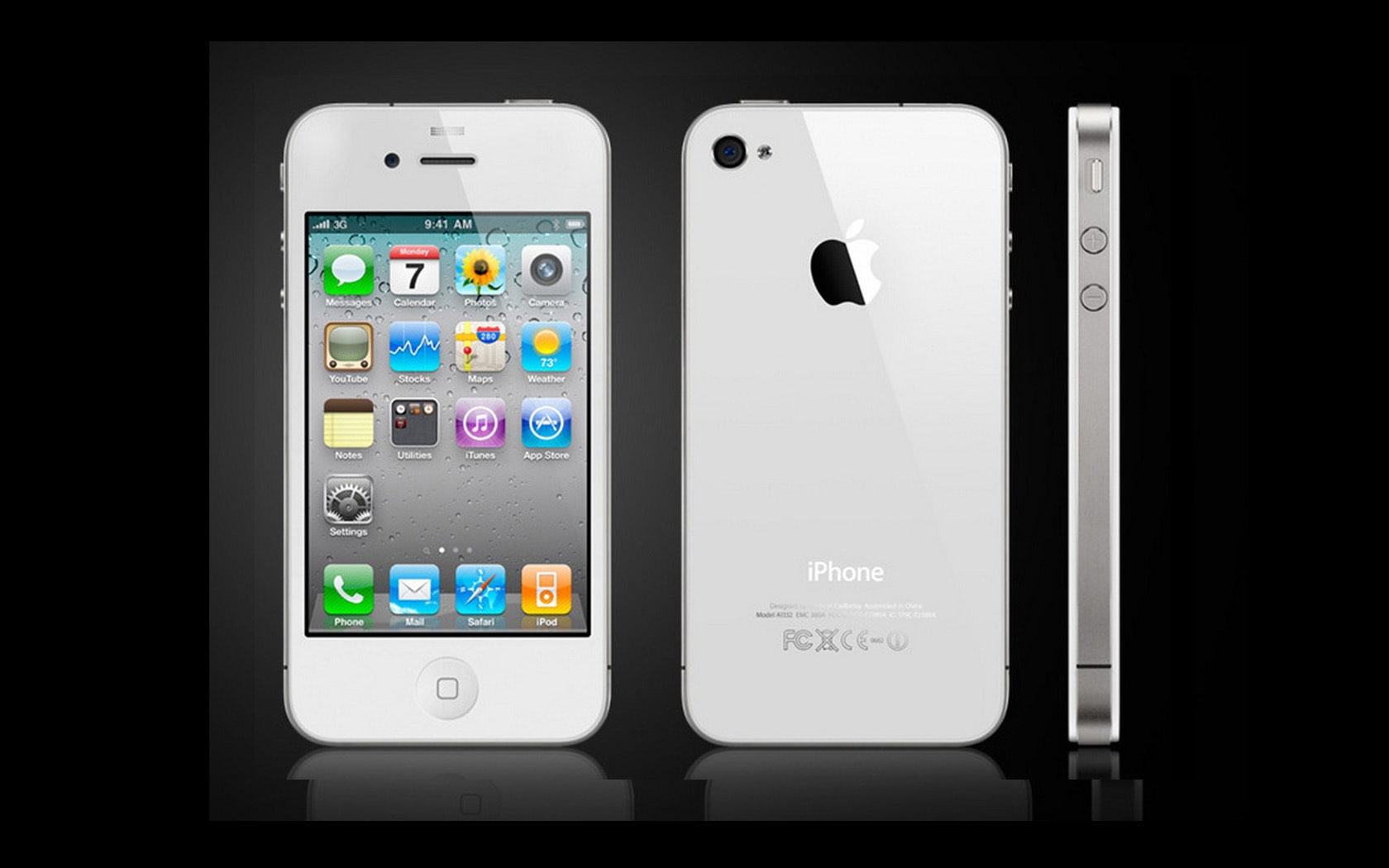 4S, iPhone, s, White, 720P, Apple, HD Wallpaper