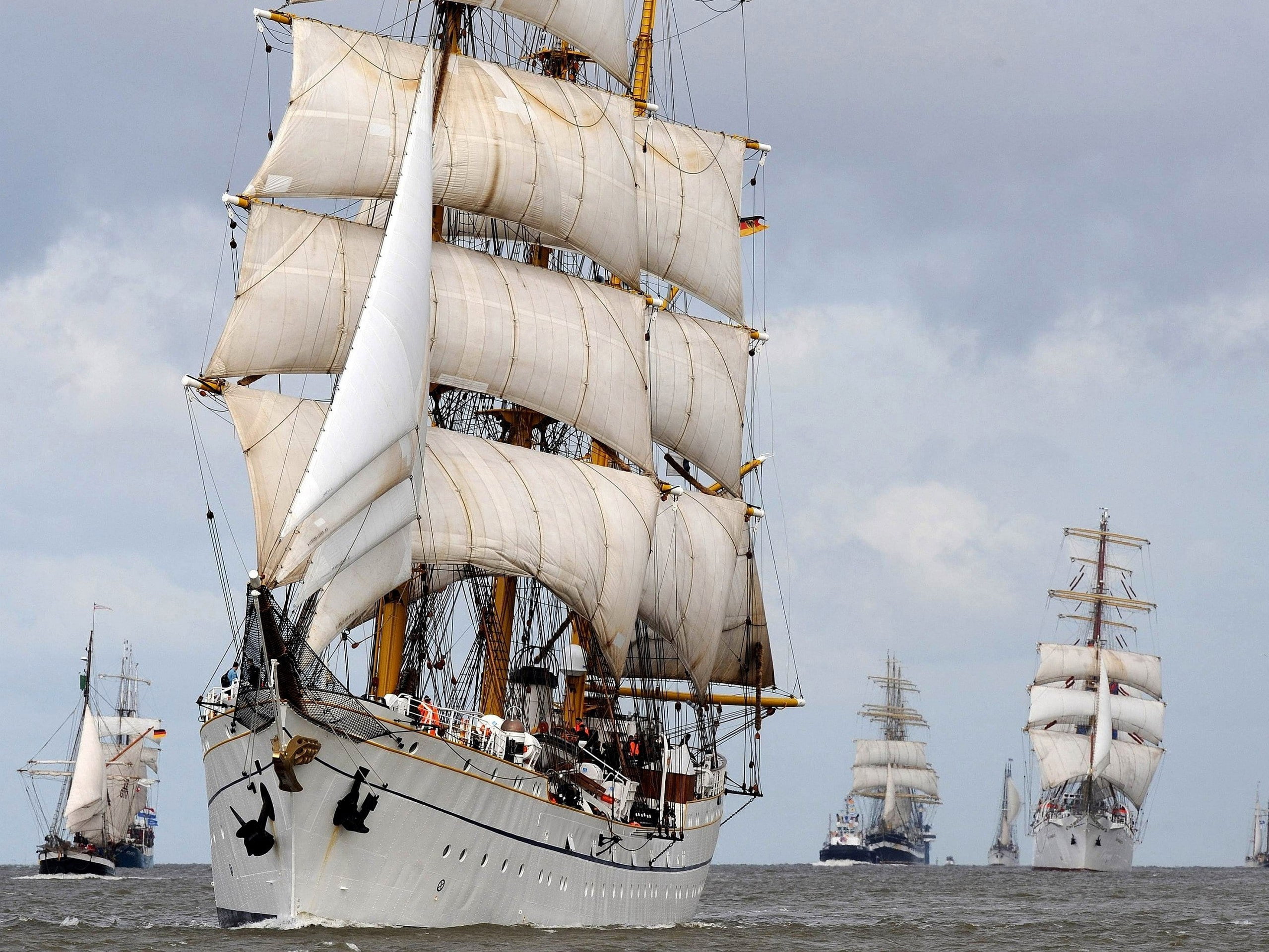 ship, 1080P, vehicle, sailing ship, gorch fock, HD Wallpaper