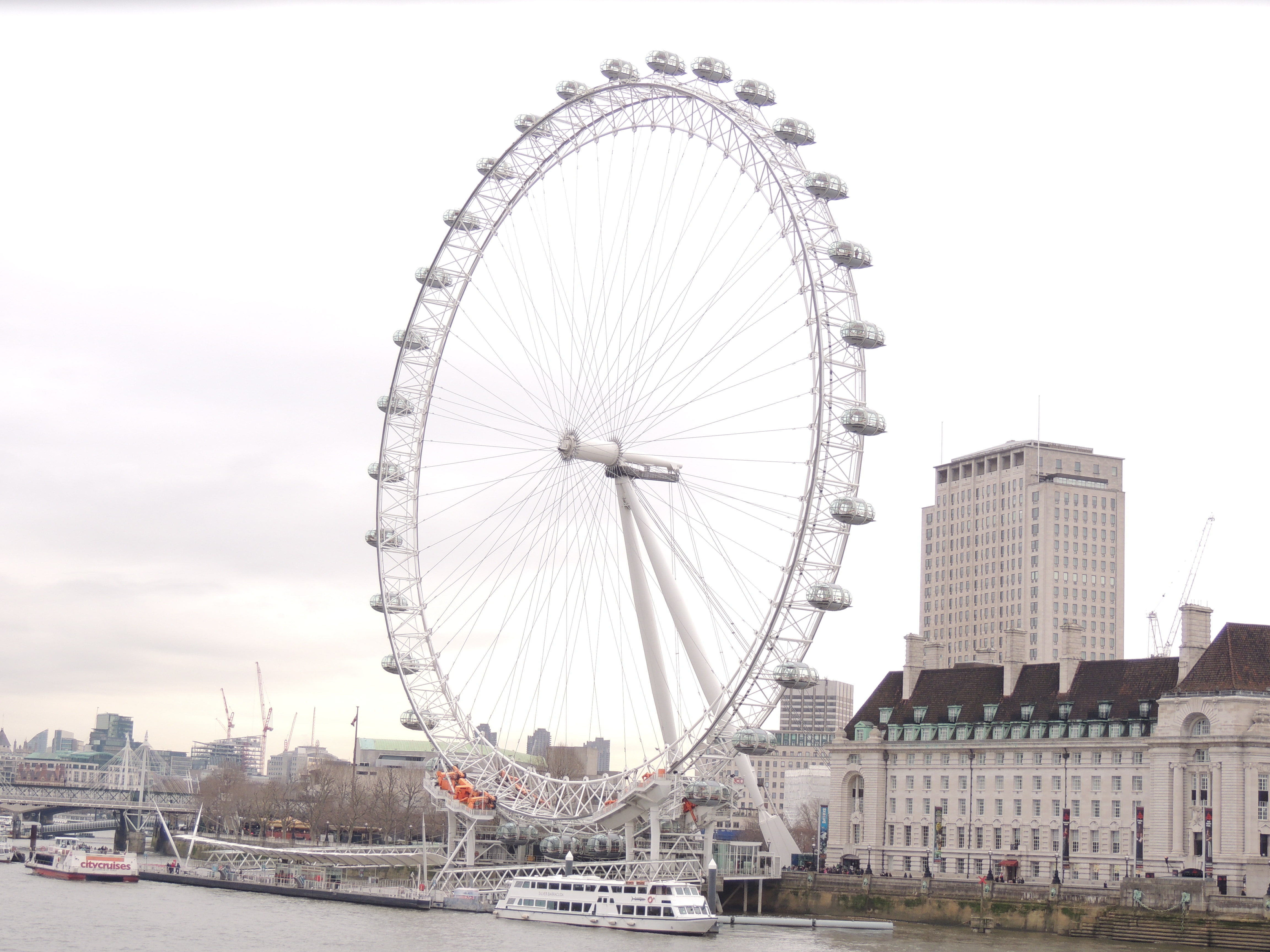 London Eye, amusement park, city, fairground, 4K, built structure, amusement park ride, building exterior, shape, ferris wheel, arts culture and entertainment, HD Wallpaper