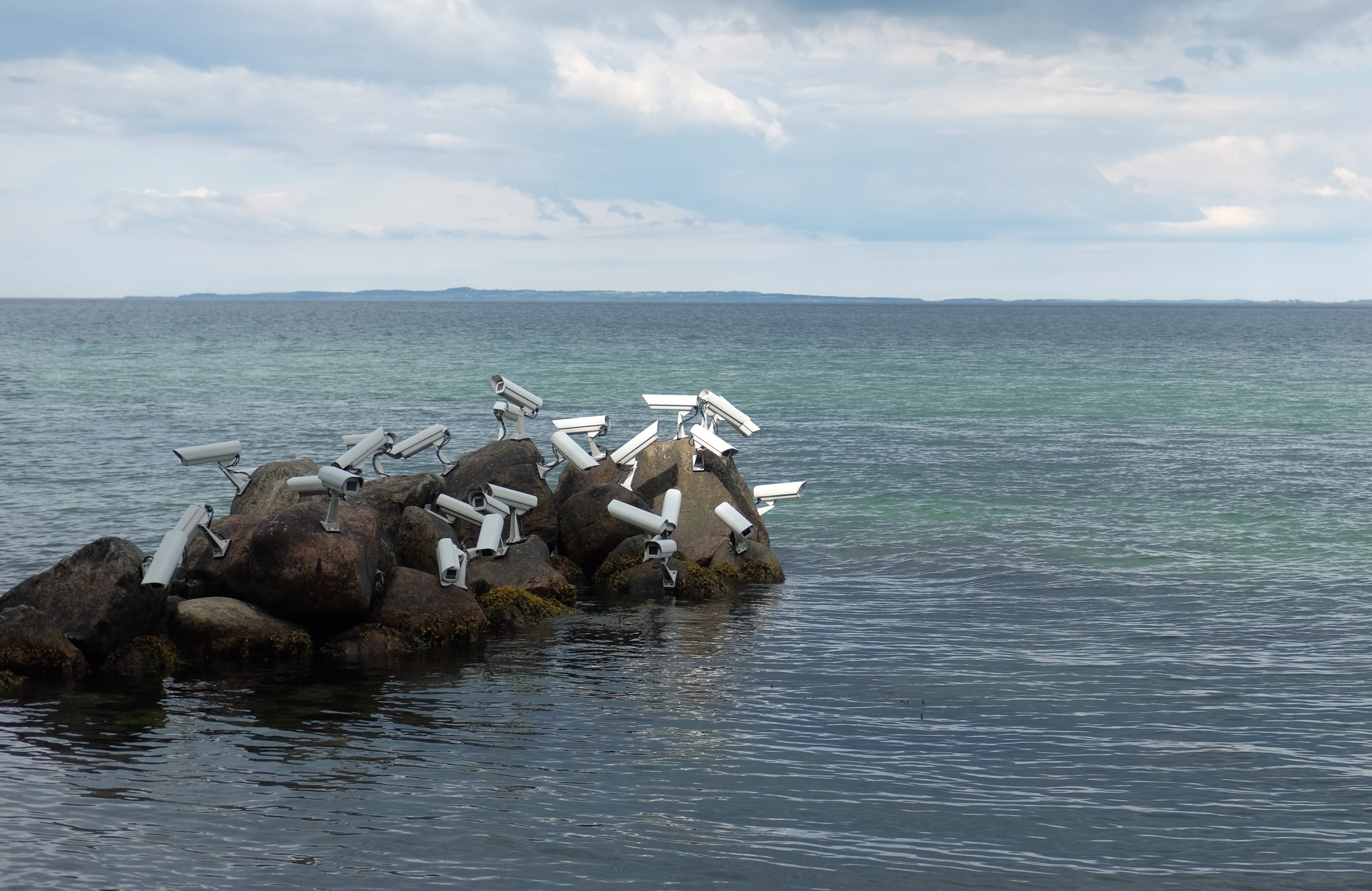 cloud, horizon, ocean, land, tranquility, sky, cloud - sky, water, stone, remote, tranquil scene, day, nature, camera, waves, rocks, horizon over water, HD Wallpaper