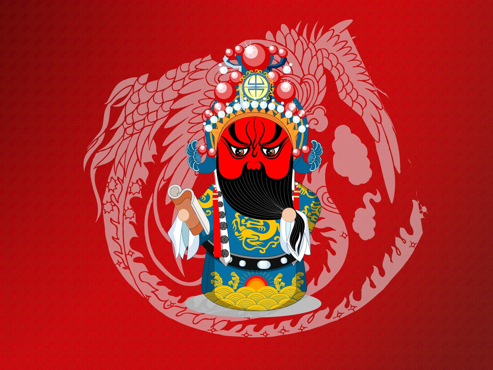 chinese Culture, creativity, human Face, beard, peking opera, chinese lantern festival, suit, 720P, power, representation, east Asian Culture, craft, illustration, HD Wallpaper