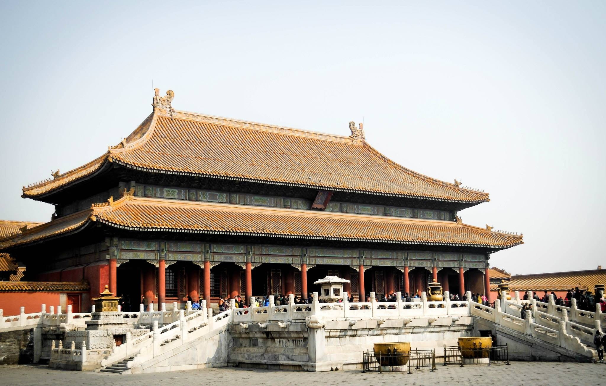 the past, spirituality, China, clear sky, travel, Peking, built structure, Forbidden, architecture, outdoors, building exterior, city, building, roof, belief, HD Wallpaper