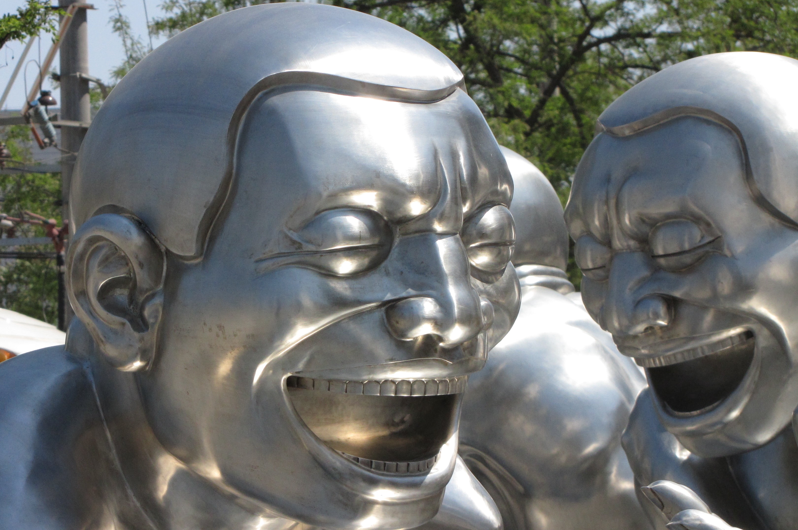 beijing, laugh, faces, creativity, sculpture, close-up, outdoors, spirituality, craft, representation, no people, peking, religion, the past, statue, chinese, HD Wallpaper