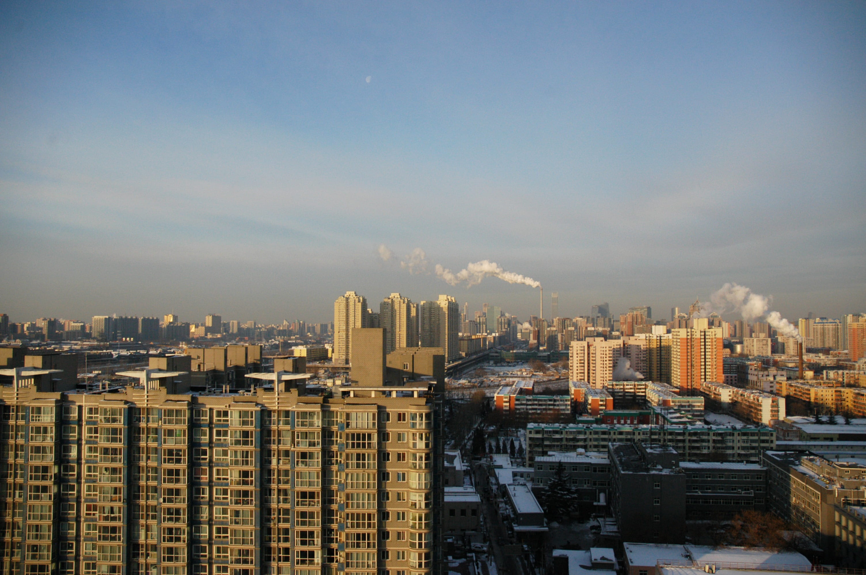 China, built structure, tall - high, cloud - sky, high angle view, peking, apartment, china, residential district, building, urban, panoramic, building exterior, HD Wallpaper