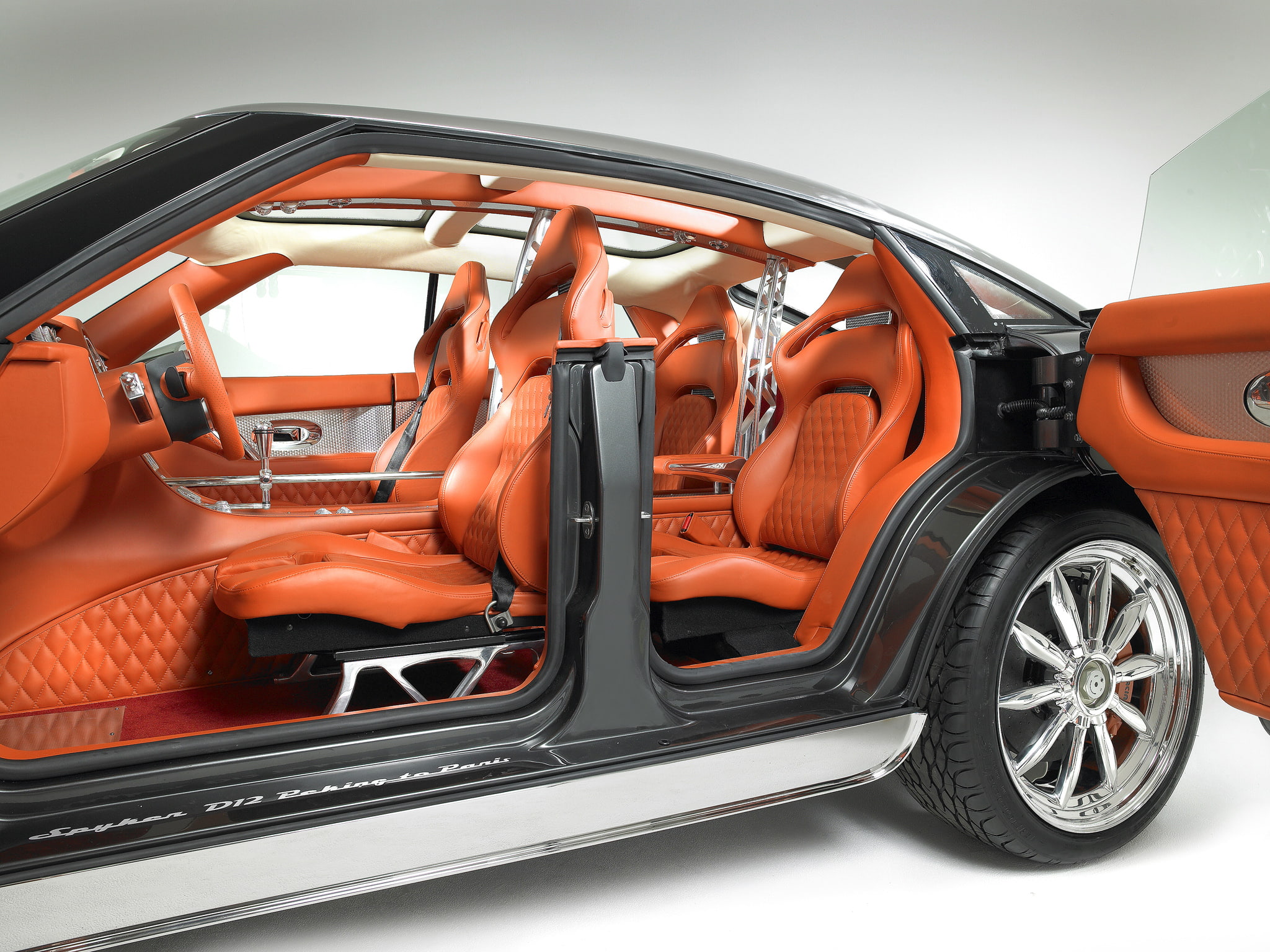 2007, supercar, d12, 1080P, interior, spyker, concept, peking to paris, HD Wallpaper