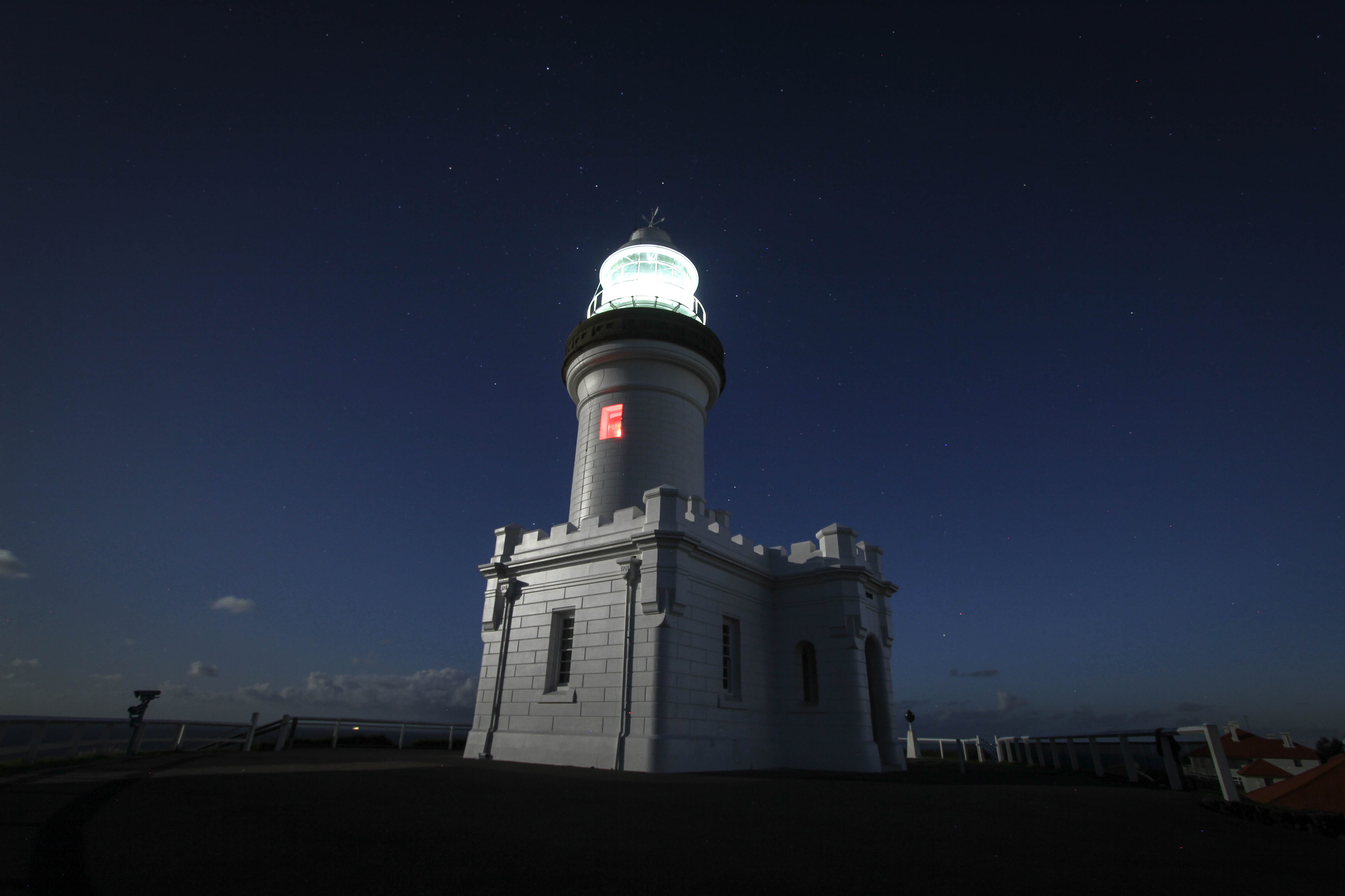 beach, lighthouse, tall - high, stars, spire, city, coastline, travel, star - space, built structure, moody, no people, night time, tourism, darkness, building, HD Wallpaper