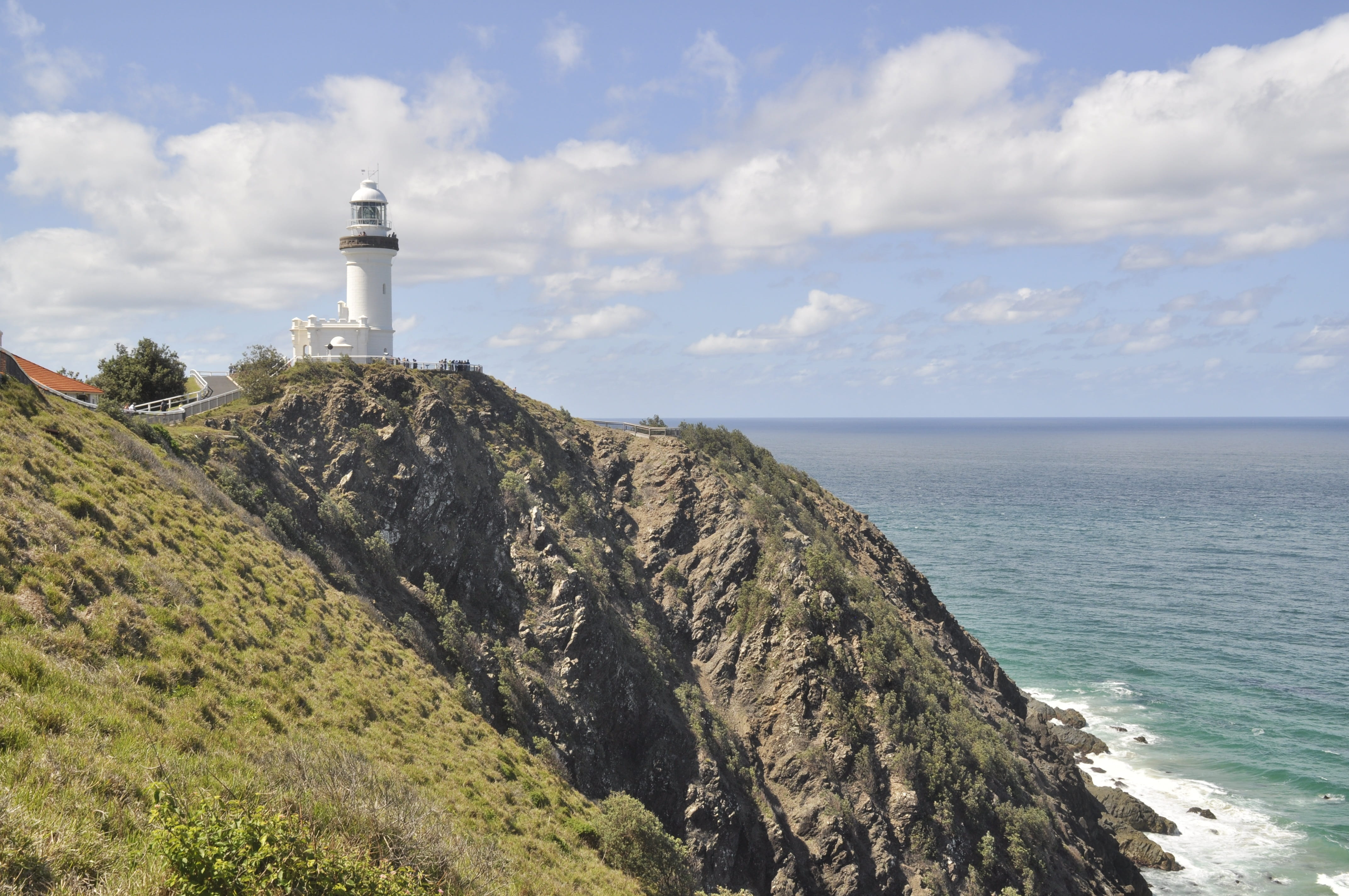 guidance, atlantic Ocean, scenics, water, no people, horizon over water, outdoors, cloud - sky, white, lighthouse, built structure, cliff, travel Locations, HD Wallpaper