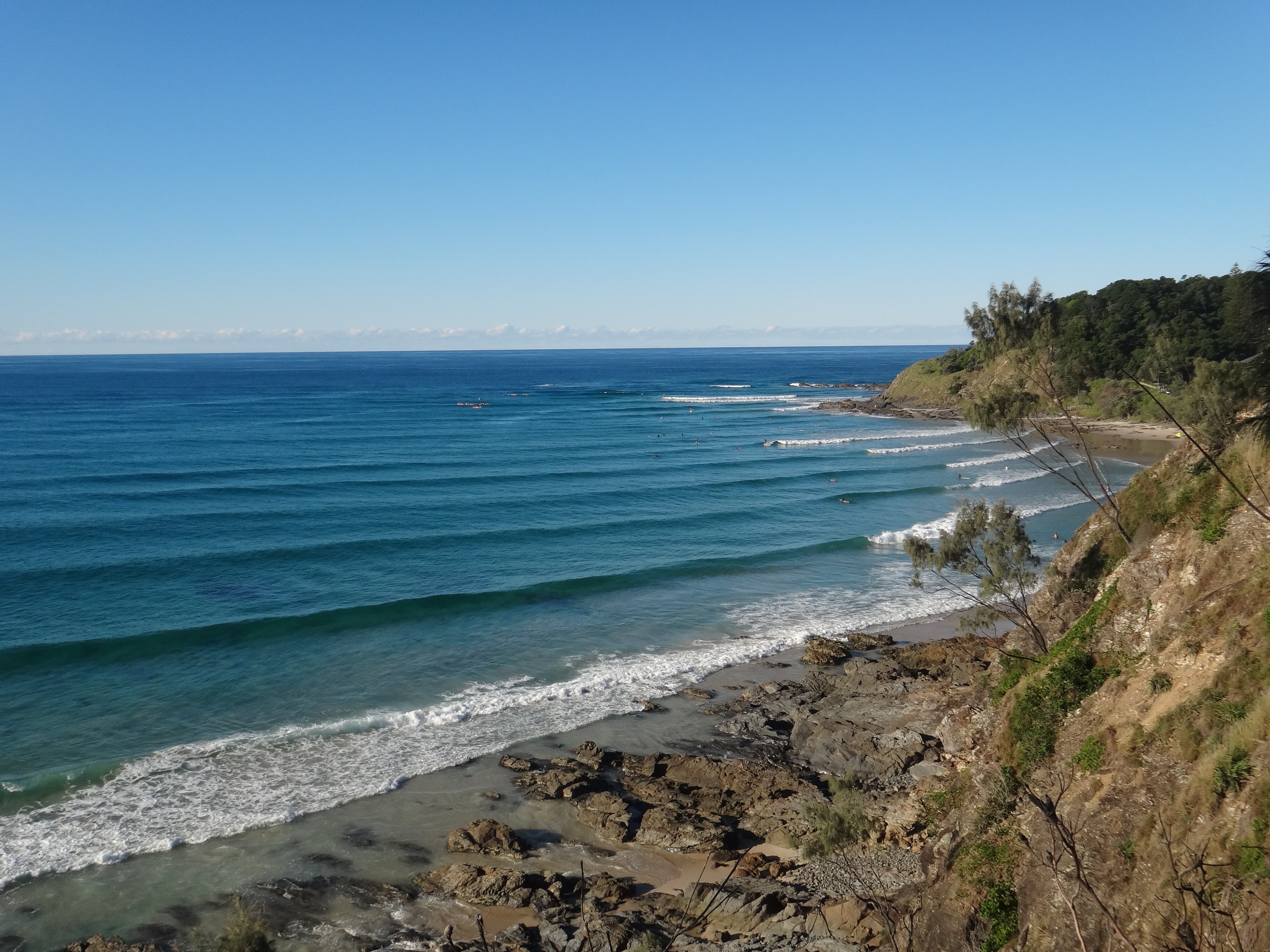 no people, australia, blue, water, sky, outdoors, sea, tranquil scene, motion, view, scenics - nature, nature, clear sky, land, surf, coast, beach, sand, HD Wallpaper