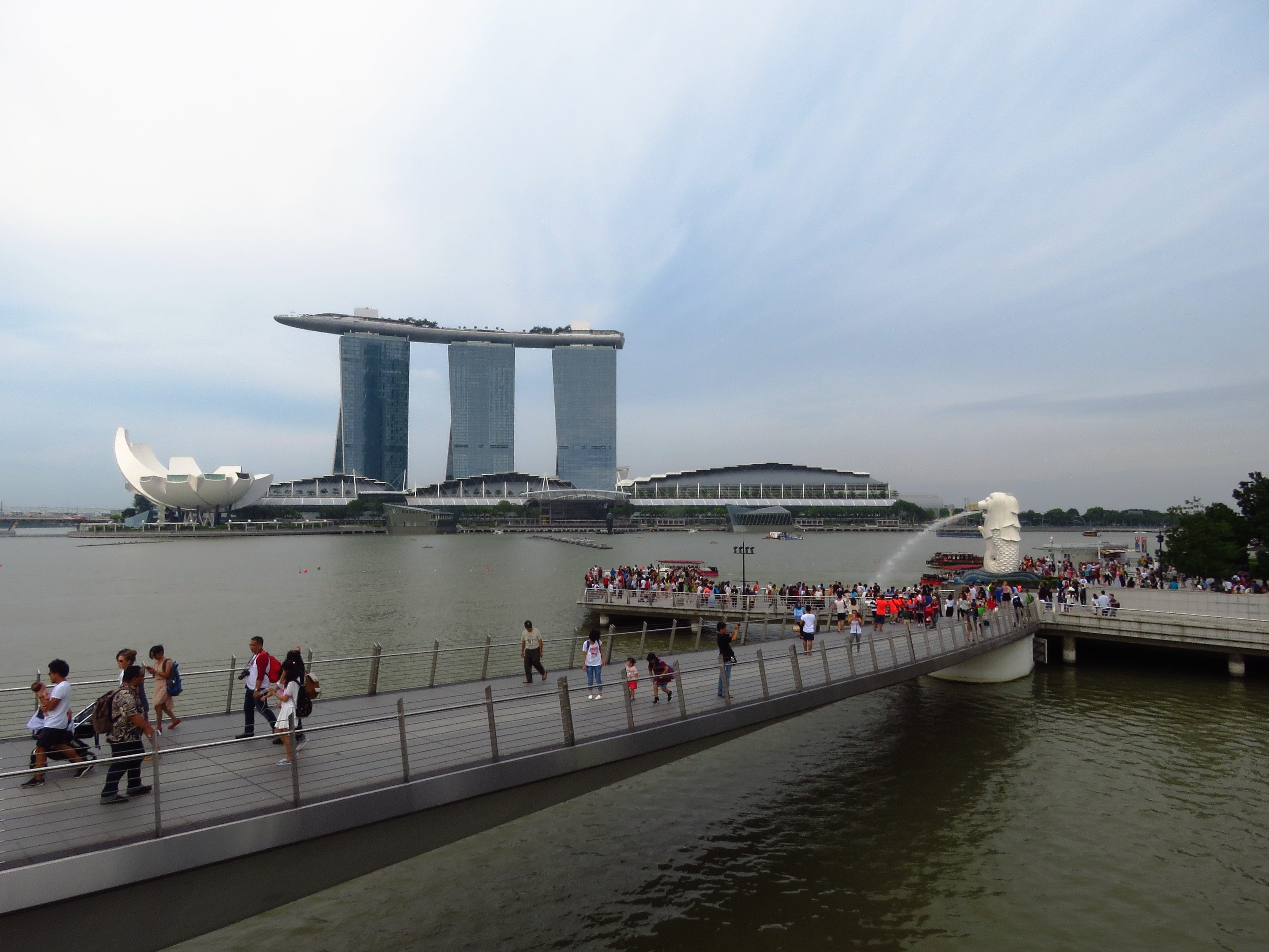 financial, center, urban, tourist, crowd, Building, Singapore, bay, city, tourism, district, water, commercial, bridge - man made structure, modern, metropolis, HD Wallpaper