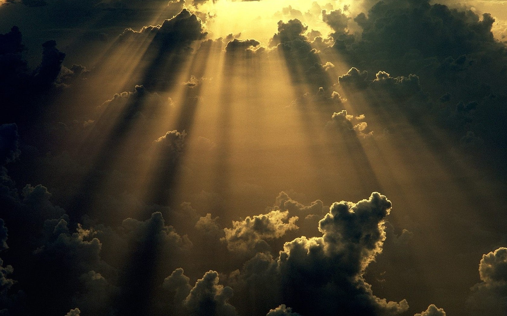 sunburst, 720P, skyscapes, clouds, sunlight, HD Wallpaper