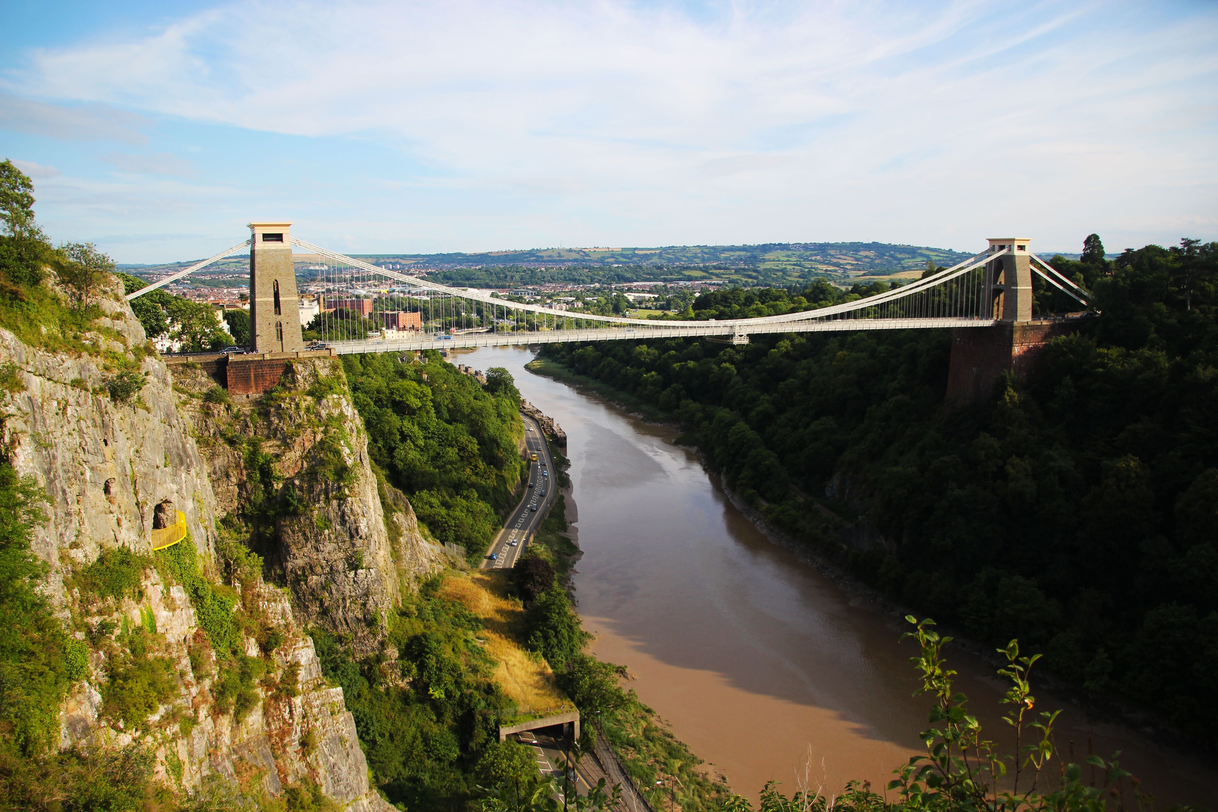 historical, no people, transportation, structure, photograpgy, bridge - man made structure, Clifton, building, monument, bird, water, bridge, eye, river, HD Wallpaper