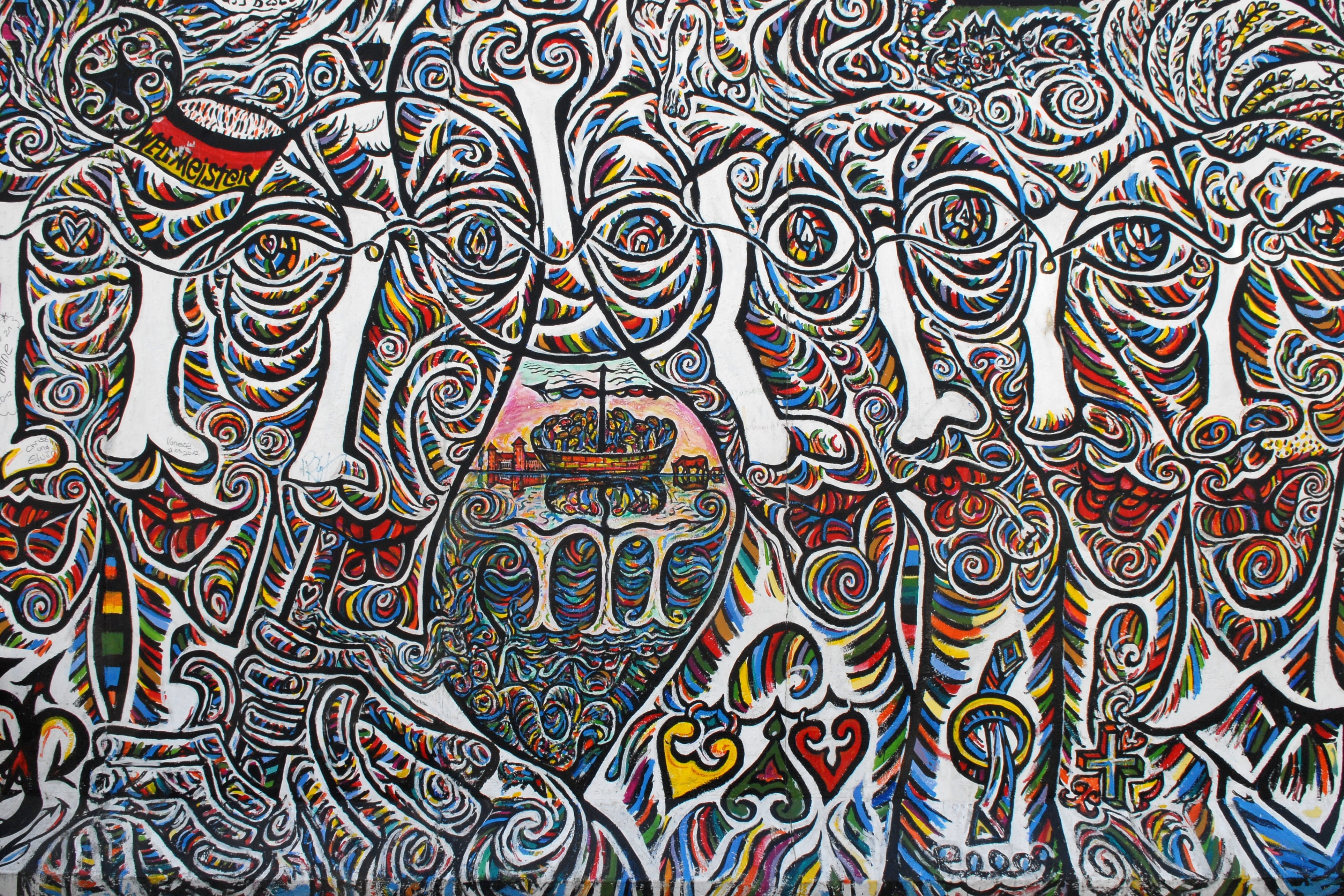 multi colored, painting, close-up, berlin wall, creativity, flooring, sprayer, wall, pattern, craft, tile, full frame, abstract, no people, wall - building feature, HD Wallpaper