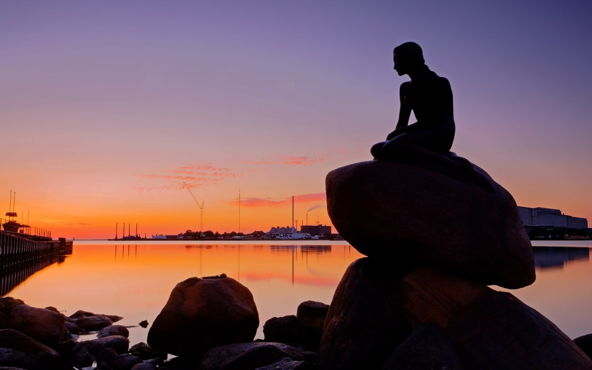 Little Mermaid Statue, Man Made, 1080P, HD Wallpaper