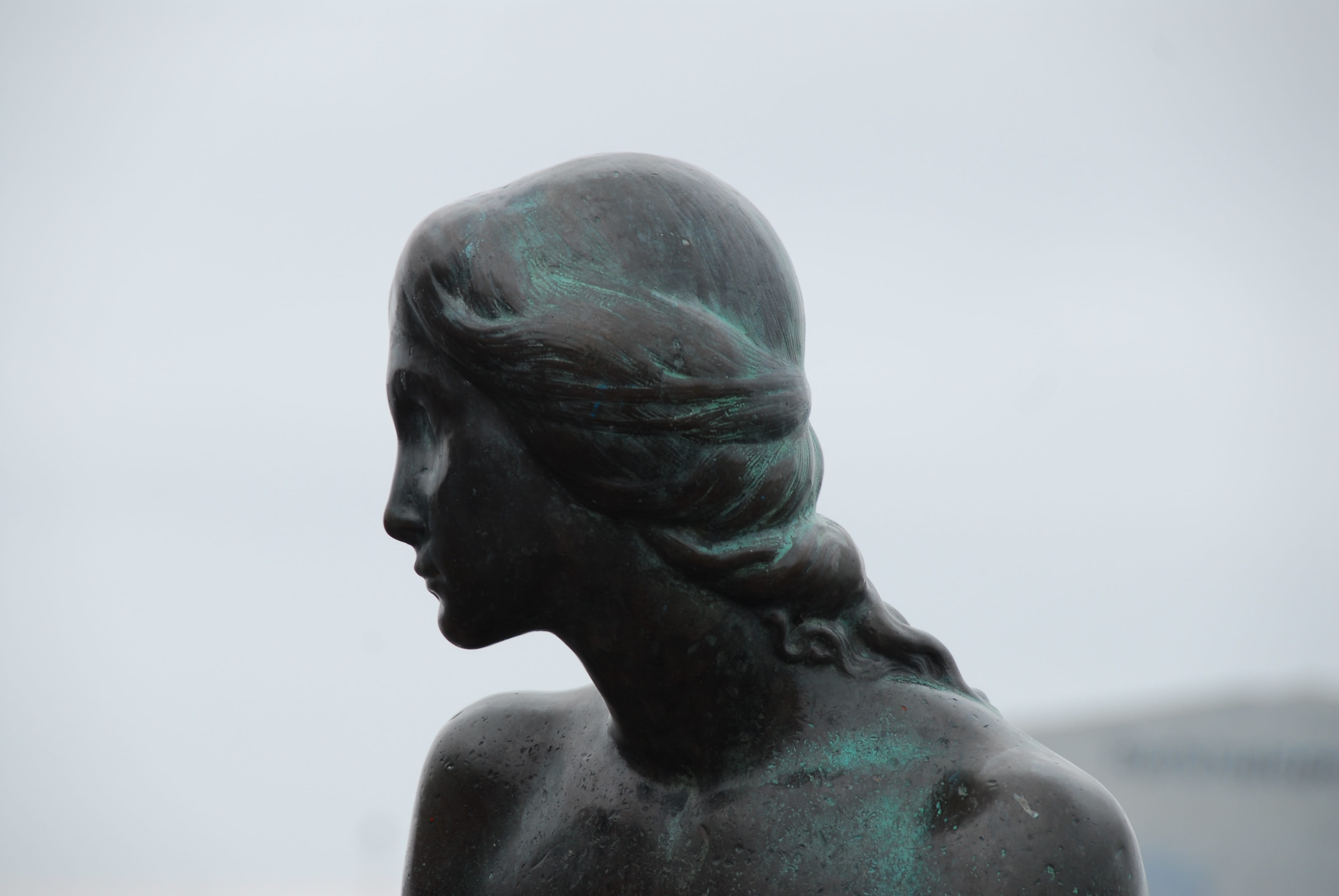 male likeness, profile view, denmark, human representation, female likeness, art and craft, little mermaid, outdoors, no people, travel, shirtless, creativity, HD Wallpaper