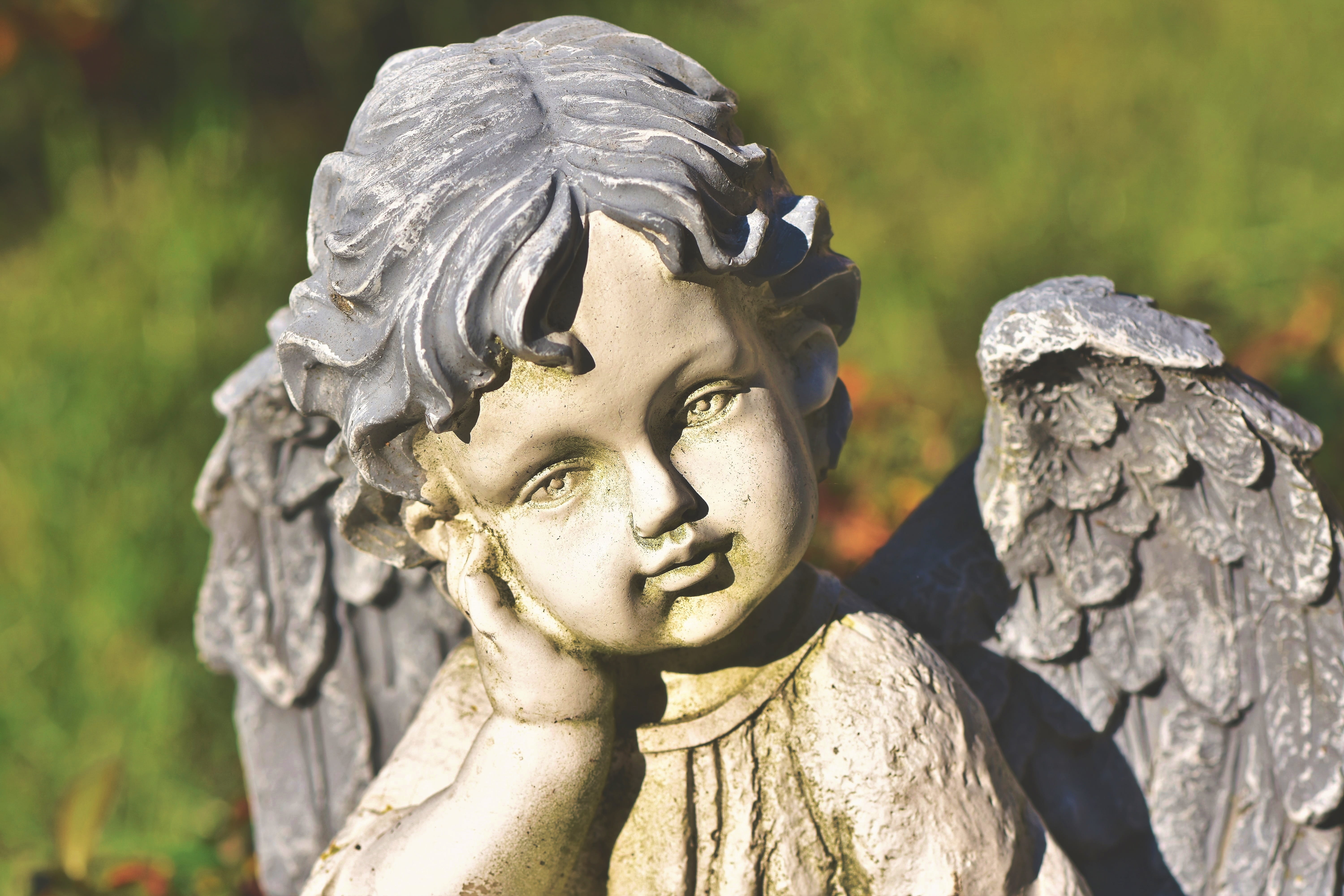 human representation, outdoors, rock carving, religion, christianity, angel, creativity, wing, sculpture, 5K, female likeness, art and craft, stone material, HD Wallpaper