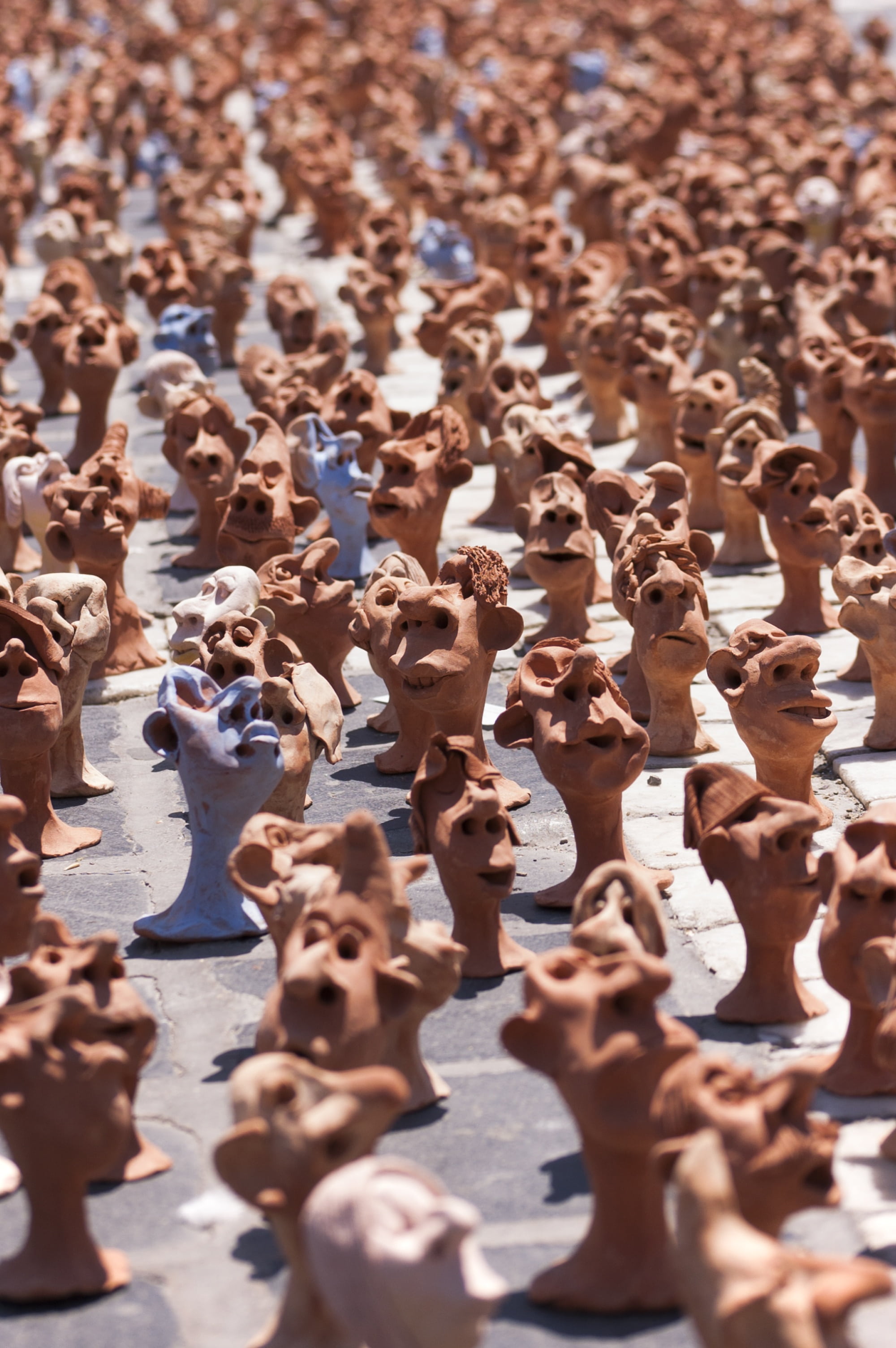 statue, togetherness, little, day, figurine, real people, group of people, decor, large group of people, representation, creativity, ceramic, 2K, high angle view, Phone HD Wallpaper