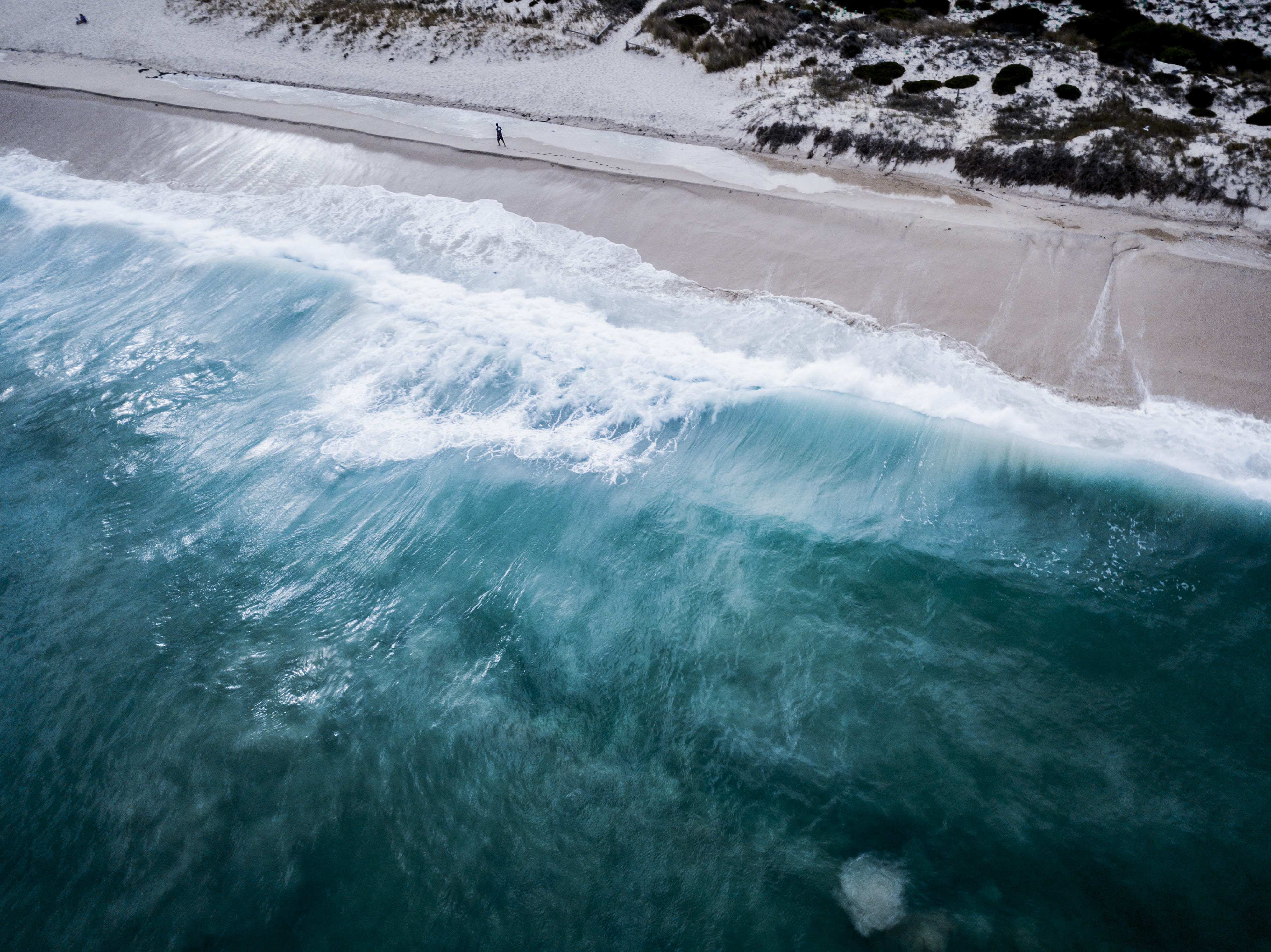 4K, aqua, ocean, blue water, waterfall, mavic pro, dji, standing, no people, small, white, person, beauty in nature, photography, motion, power in nature, HD Wallpaper
