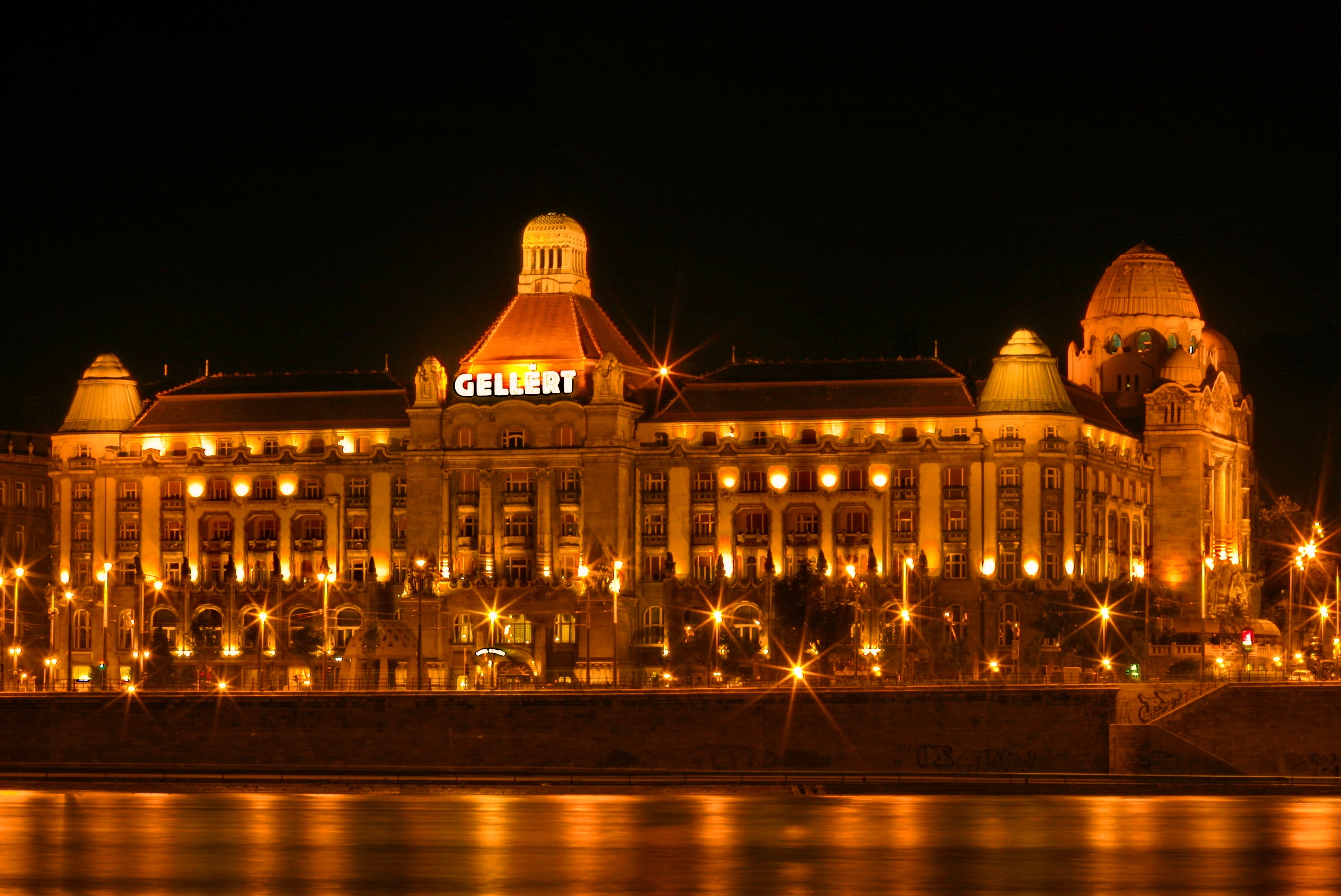 long shutter speed, lights, bath, sky, danube, tourism, travel, hungary, the past, city, building, no people, built structure, nature, night picture, architecture, HD Wallpaper