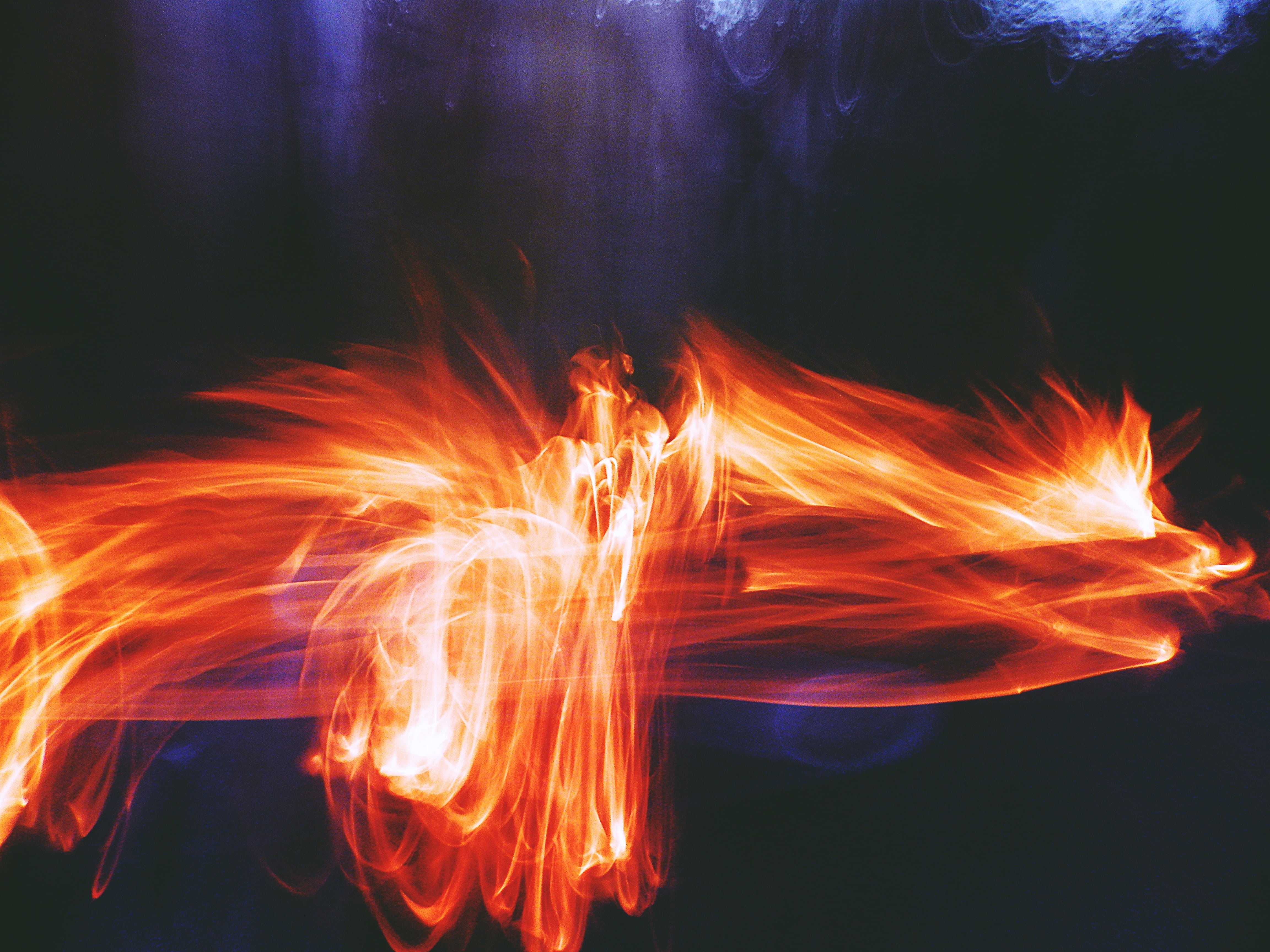 outdoors, bonfire, vibrant color, heat - temperature, blurred motion, illuminated, fire, nature, long shutter speed, flame, light - natural phenomenon, HD Wallpaper