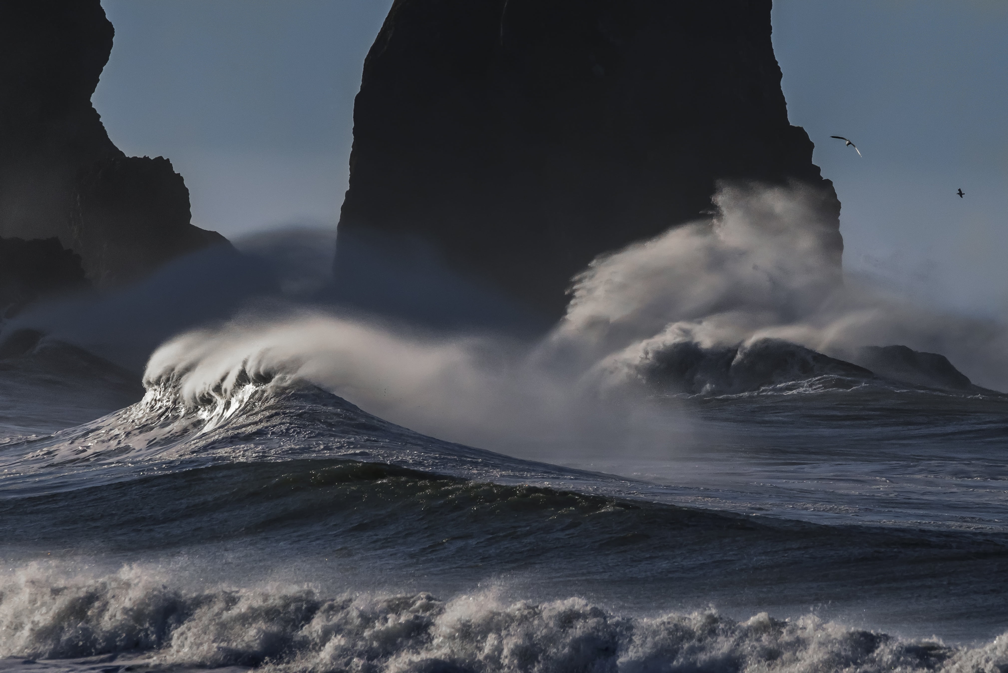 pacific, sea, travel, wave, surf, power in nature, lapush, 4K, rock - object, power, body, seascape, heavy surf, scene, day, scenery, nature, land, sky, HD Wallpaper