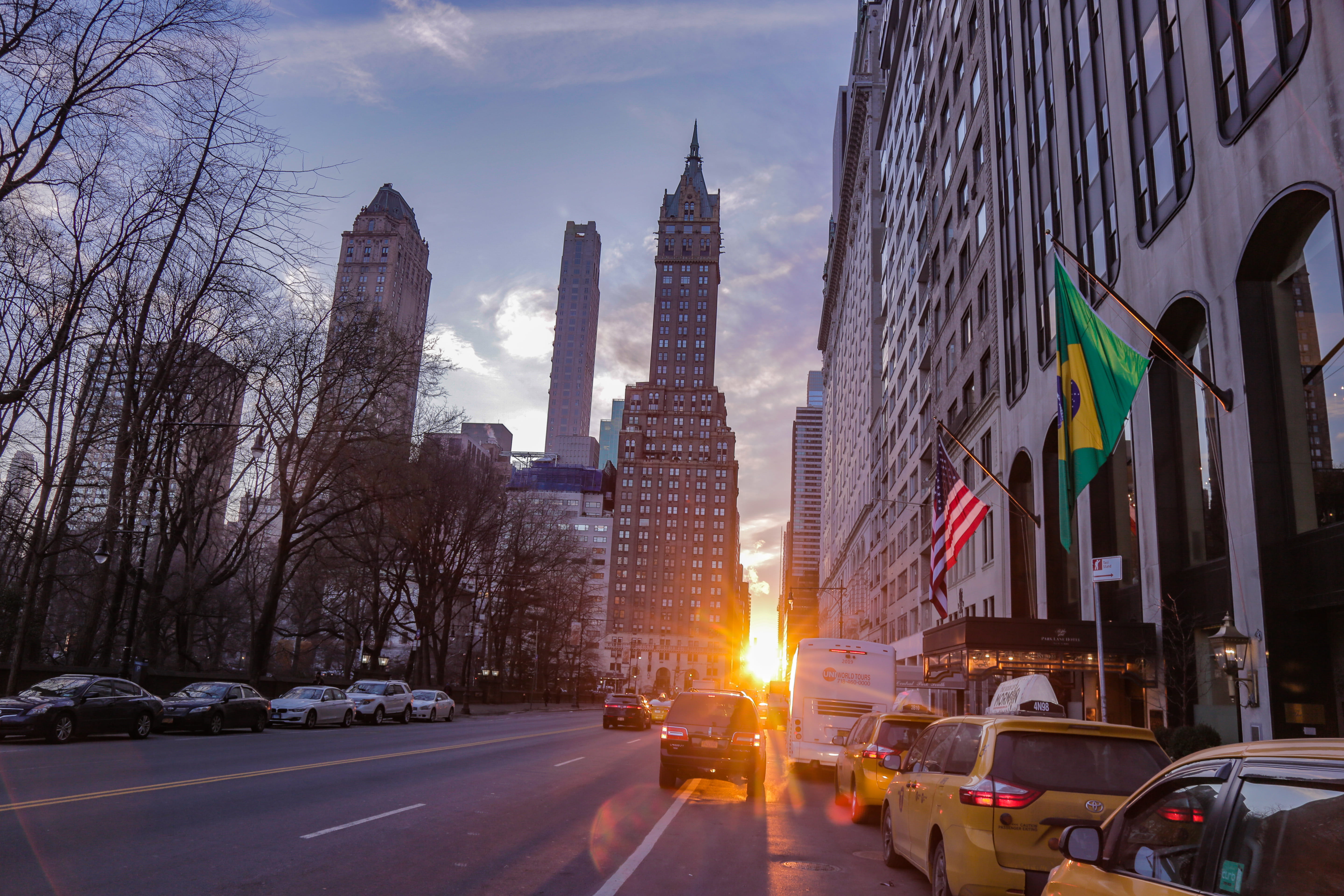 built structure, skyscraper, street, spire, architecture, nature, traffic, city, land vehicle, mode of transportation, building exterior, brazil, united states, HD Wallpaper