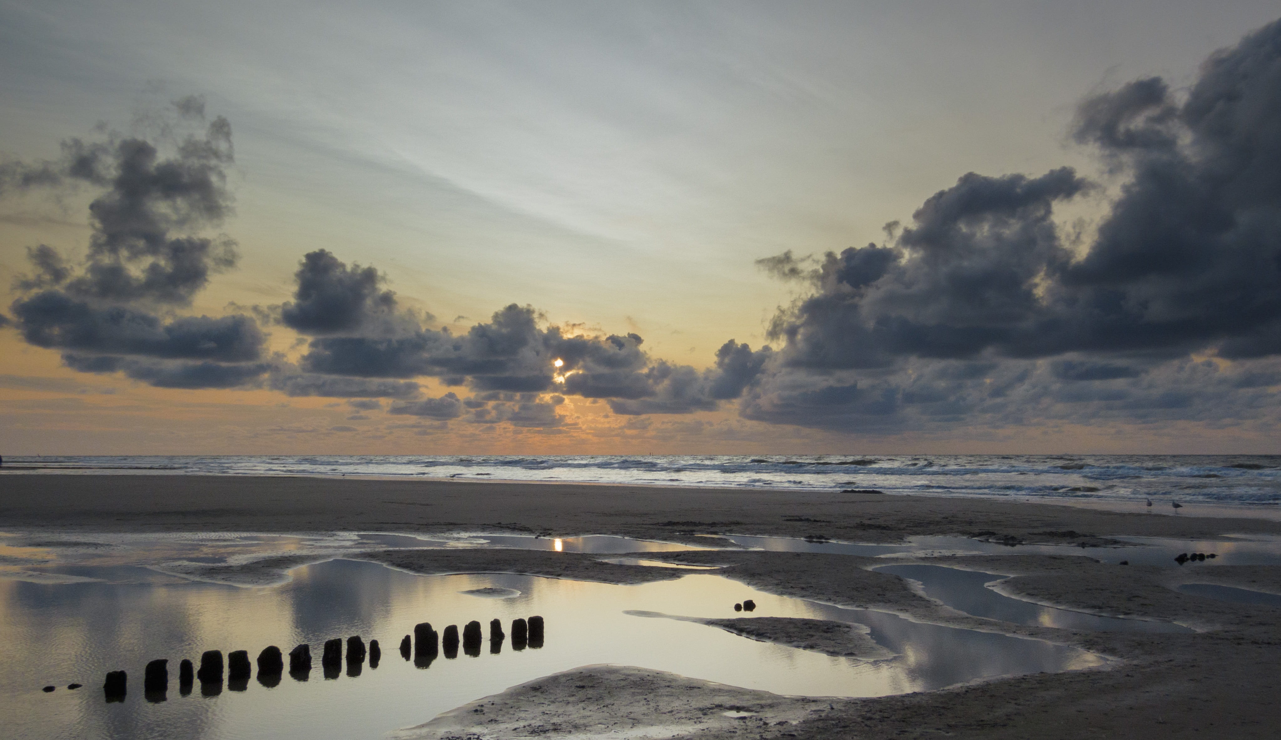 cloud - sky, norderney, 4K, beach, reflection, germany, land, east frisia, horizon over water, tranquility, sea, no people, nature, scenics - nature, beauty in nature, HD Wallpaper