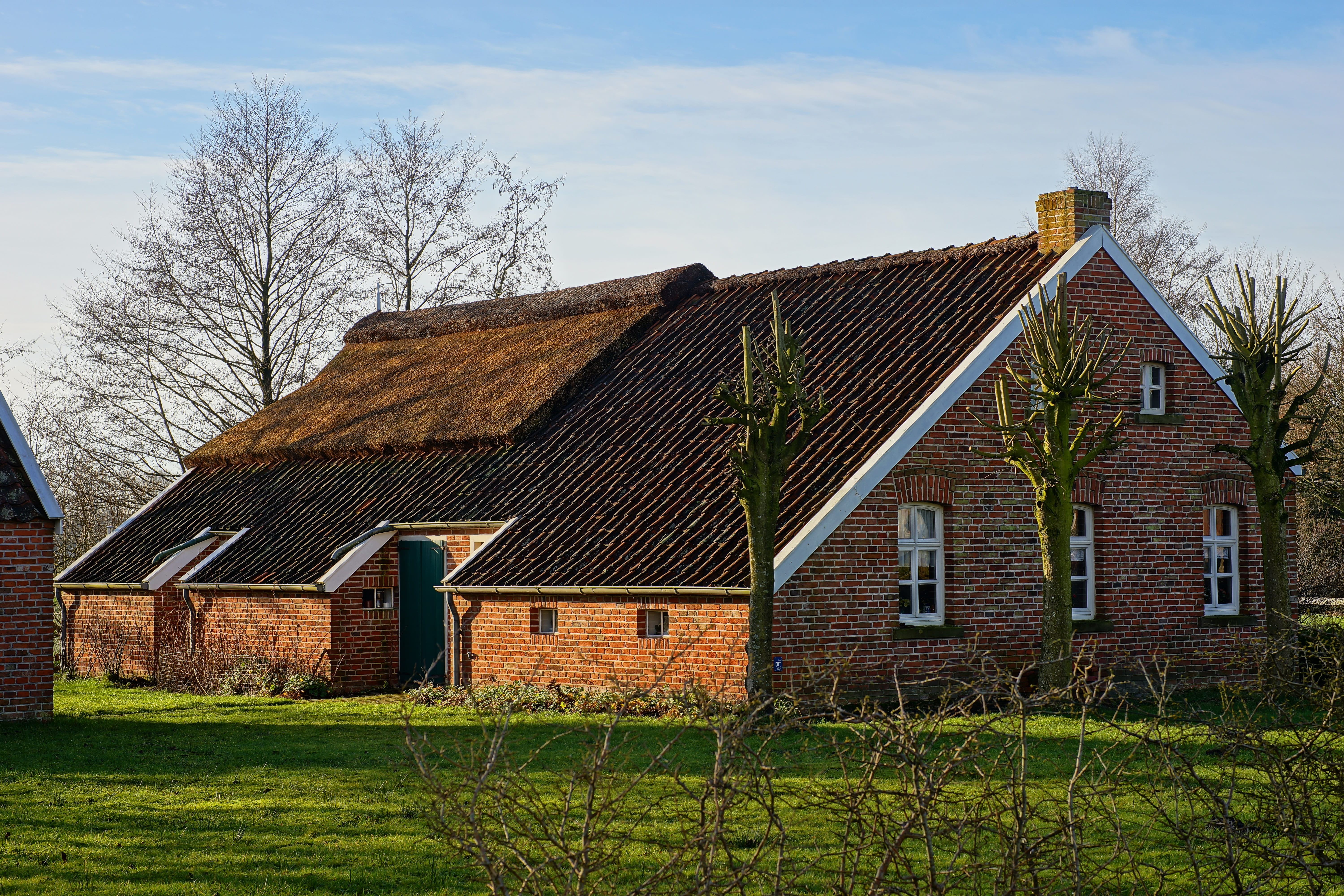museum, residential district, east frisia, roof, rural scene, well maintained, historically, outdoors, sky, house, building exterior, landscape, agriculture, HD Wallpaper