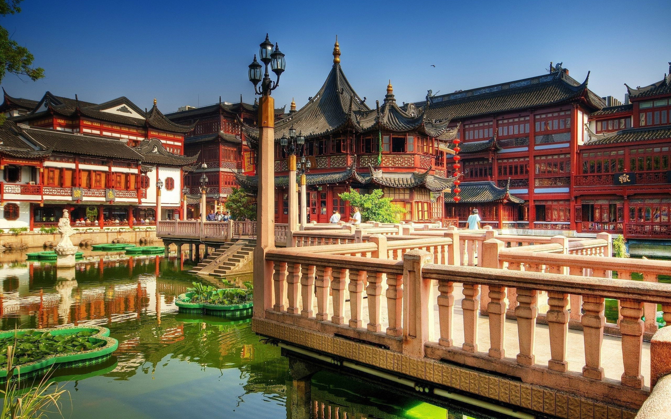 asia, Yuyuan, china, 2560x1600, Shanghai, garden, 2K, Yu Garden, world, HD Wallpaper