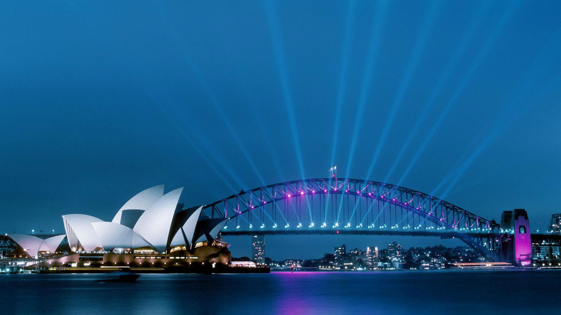beautiful, 3d and abstract, sydney, 1080P, australia, digital, abstract, opera, s, night, house, HD Wallpaper