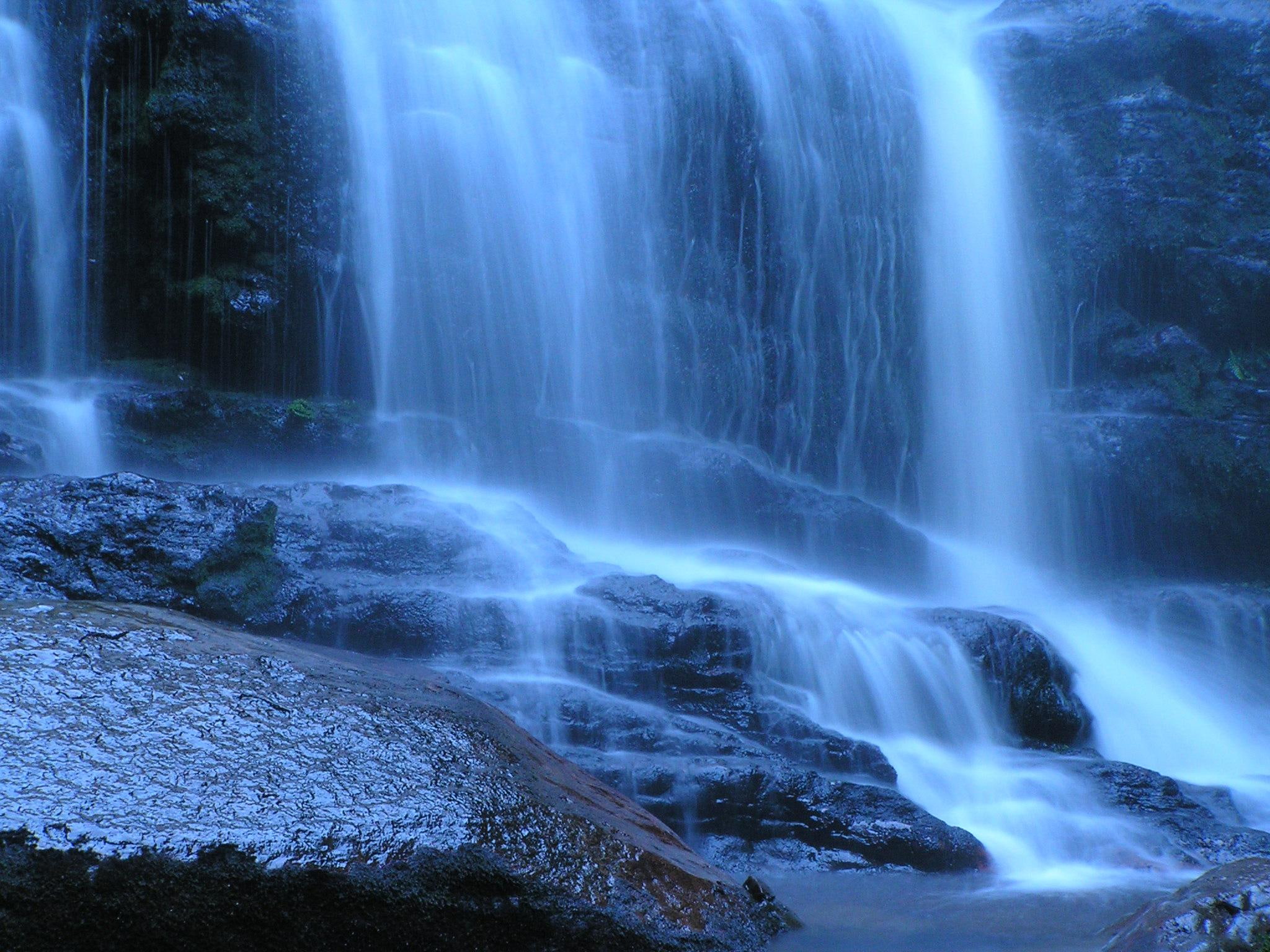 blue, australia, nature, tasmania, waterfall, 3d and abstract, 1080P, HD Wallpaper