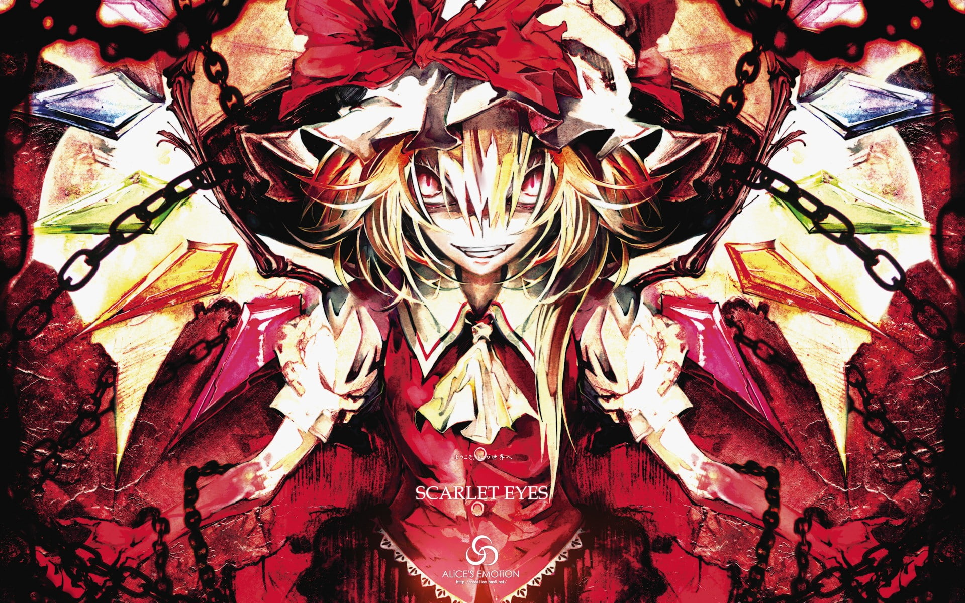 Flandre Scarlet, Touhou, anime girls, anime, 1080P, HD Wallpaper