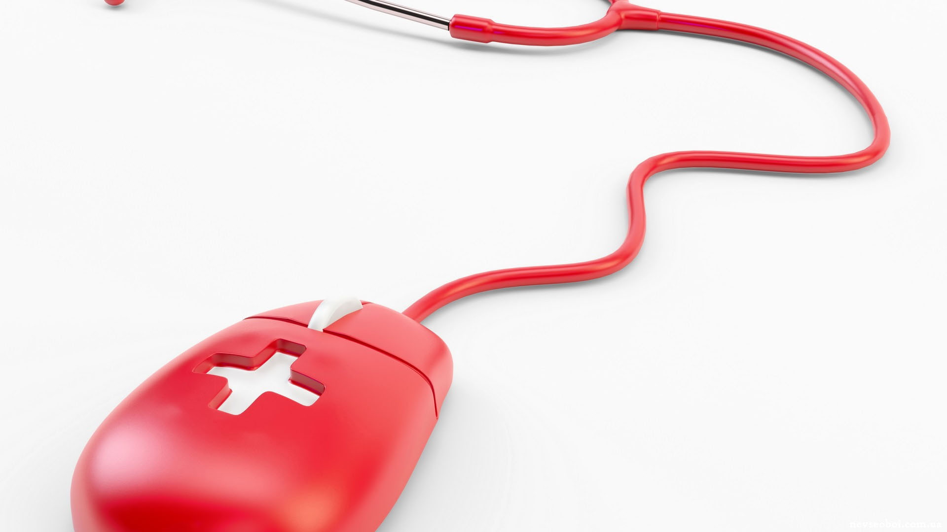 MOUSE, WHITE, close-up, cut out, RED, single object, equipment, 1080P, technology, valentines day - holiday, white background, WIRE, indoors, studio shot, HD Wallpaper