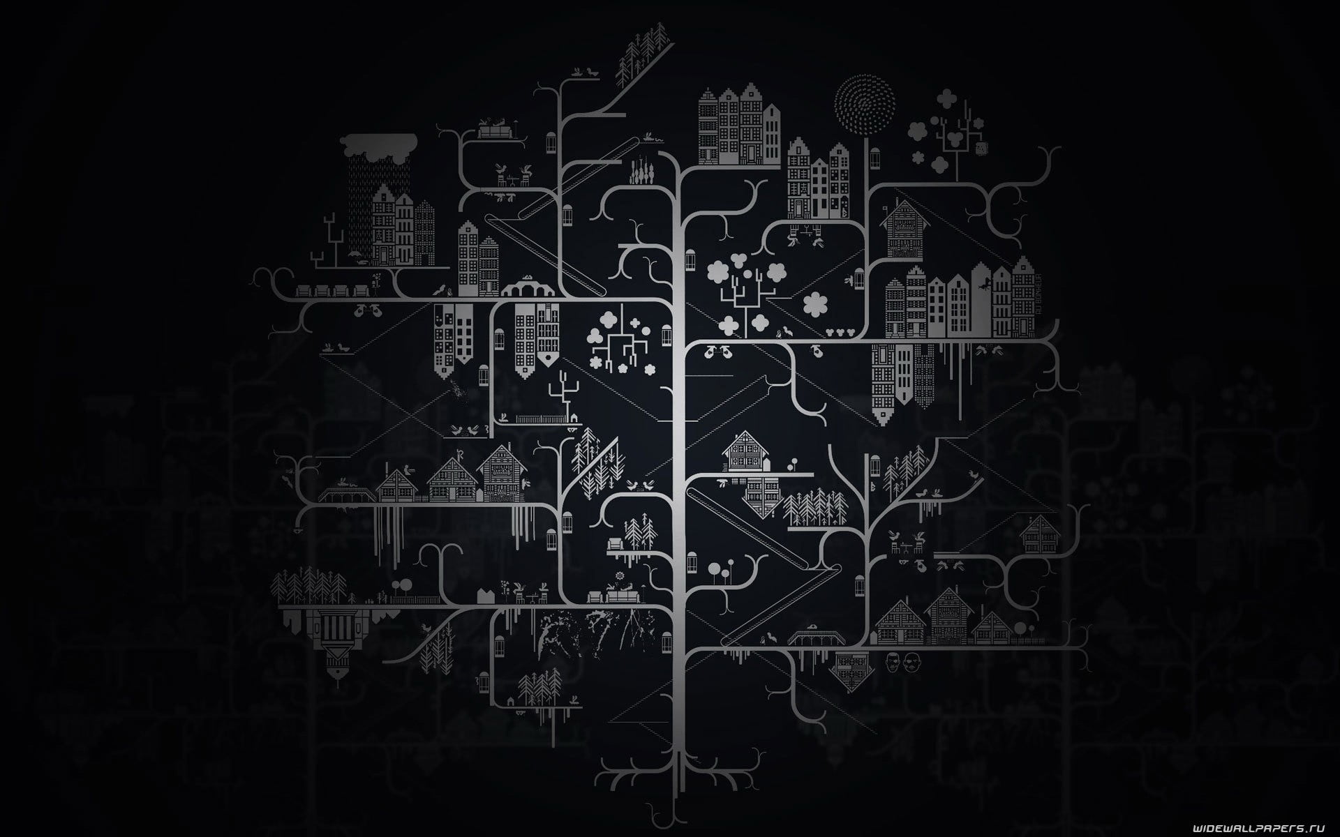 black background, communication, built structure, shape, no people, 1080P, technology, strategy, global communications, close-up, night, infographics, HD Wallpaper