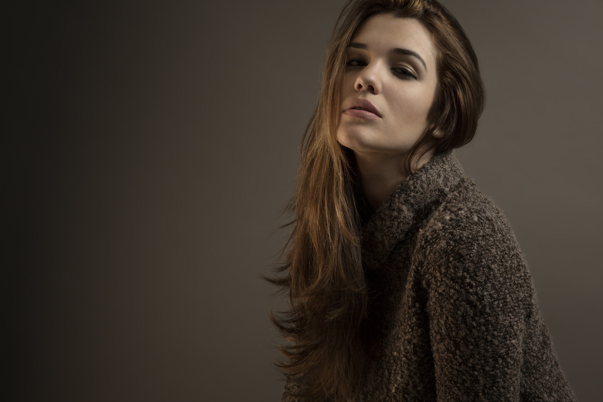 hairstyle, beautiful people, young adult, hair, clothing, indoors, studio shot, one person, young women, Zoey Deutch, contemplation, warm clothing, beautiful woman, HD Wallpaper