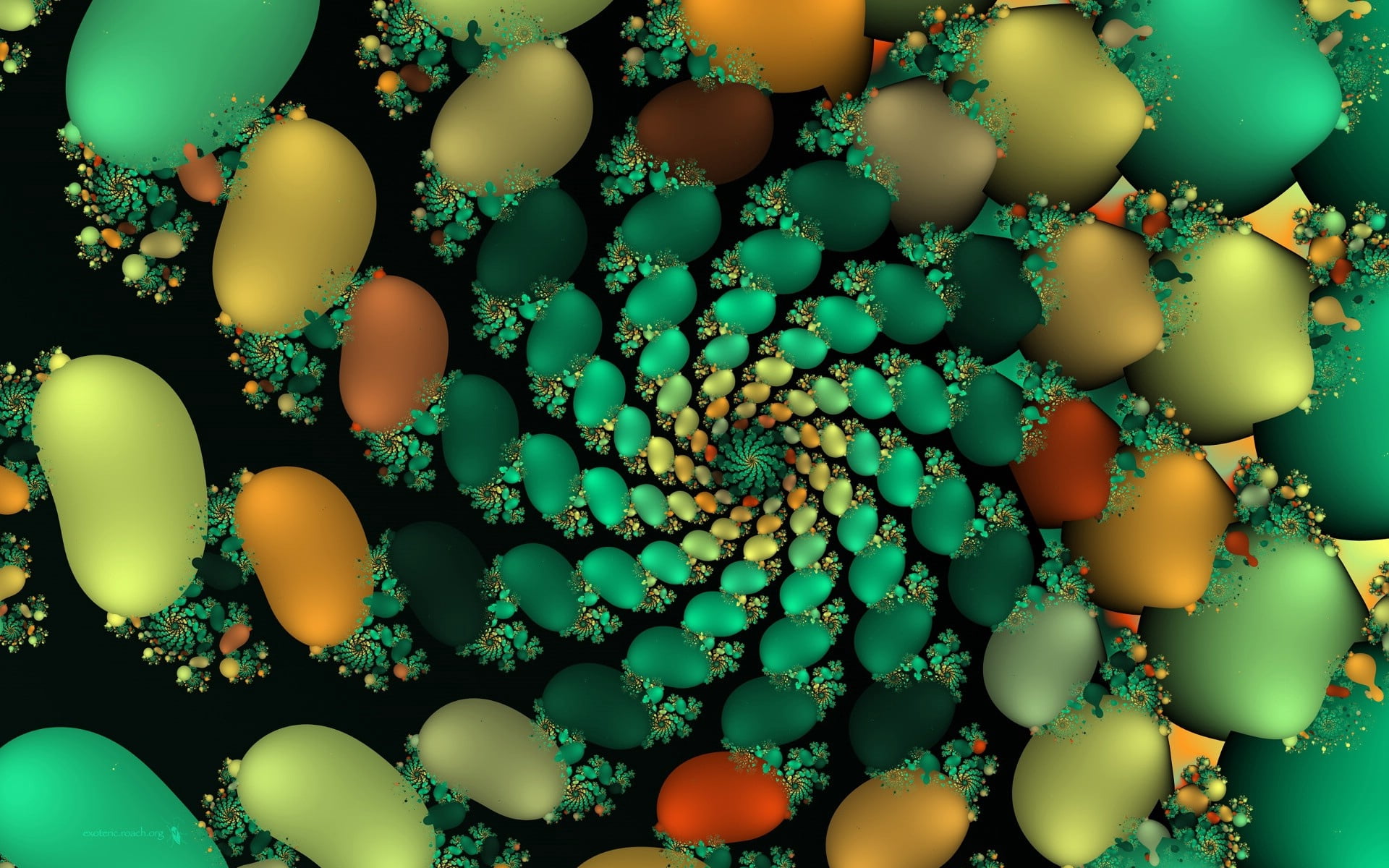 decoration, ornate, vibrant Color, healthy eating, holiday, fractal, orange, food, circle, day, nature, group of Objects, close-up, optical, illusion, curve, HD Wallpaper