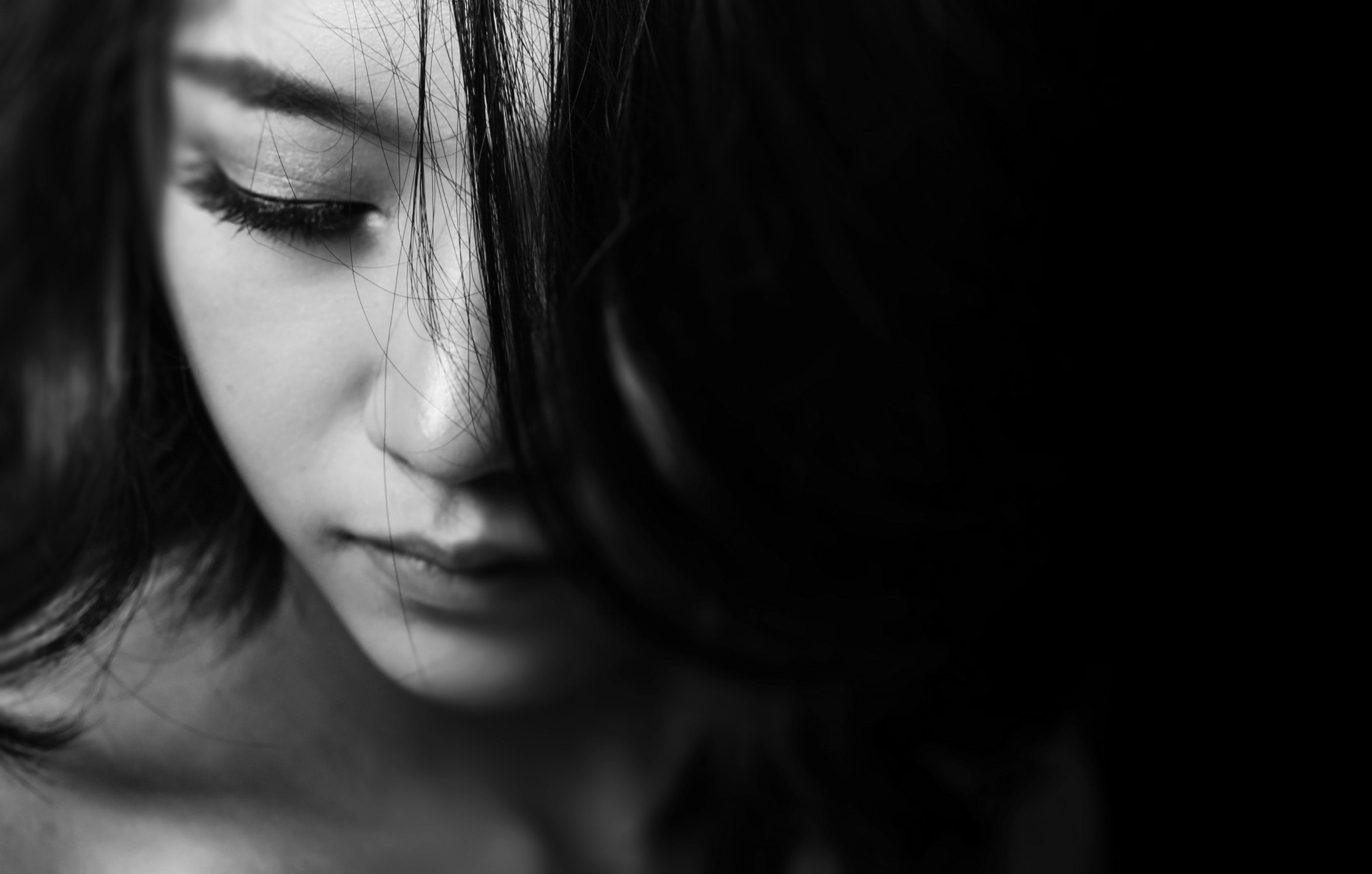 human hair, hair, despair, contemplation, frustration, photography, human face, brunette, young adult, headshot, emotion, adult, emotional stress, copy space, HD Wallpaper
