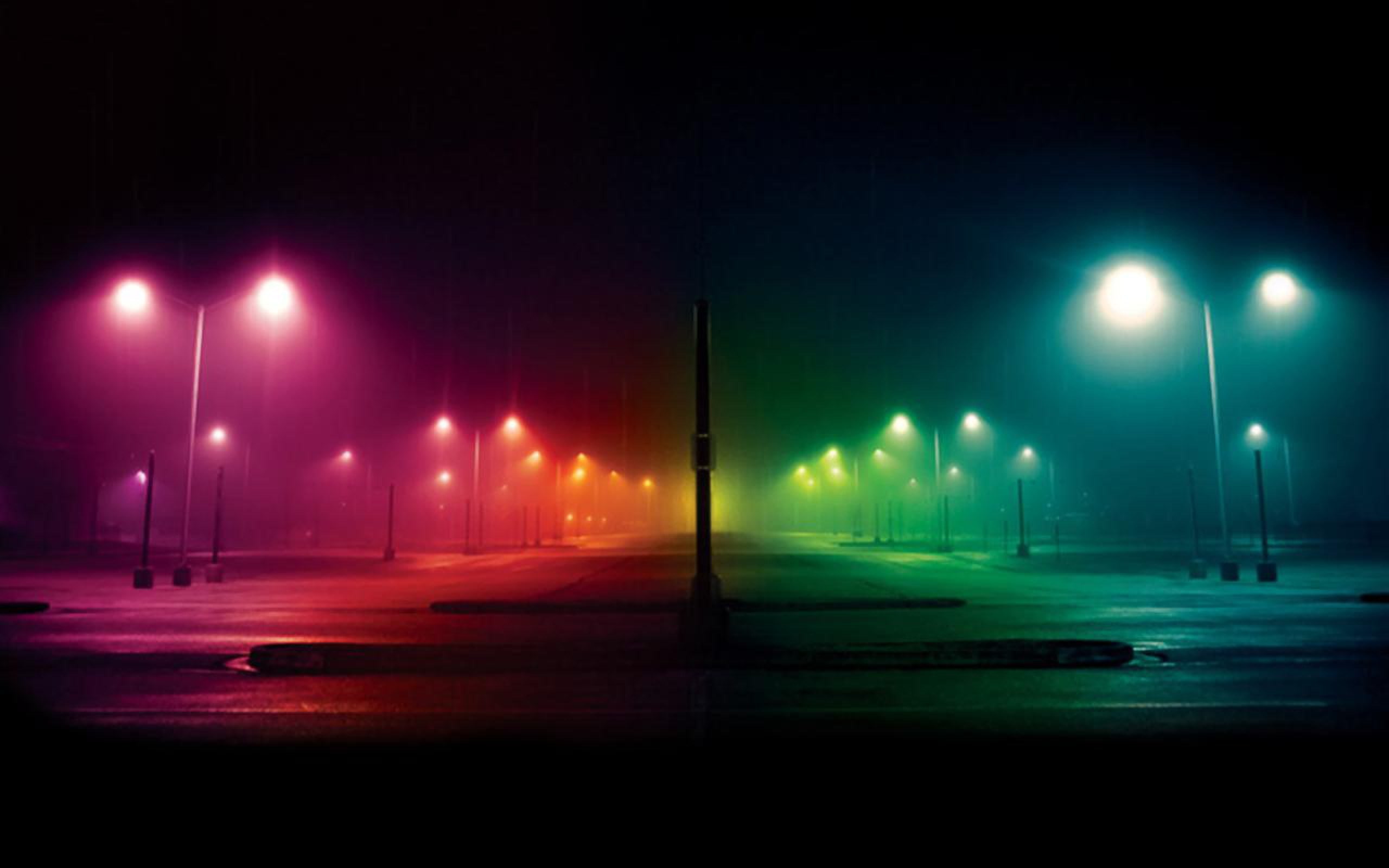 absence, architecture, digital art, spotlight, light, floodlight, dark, mode of transportation, outdoors, road, motion, illuminated, no people, night, fog, HD Wallpaper