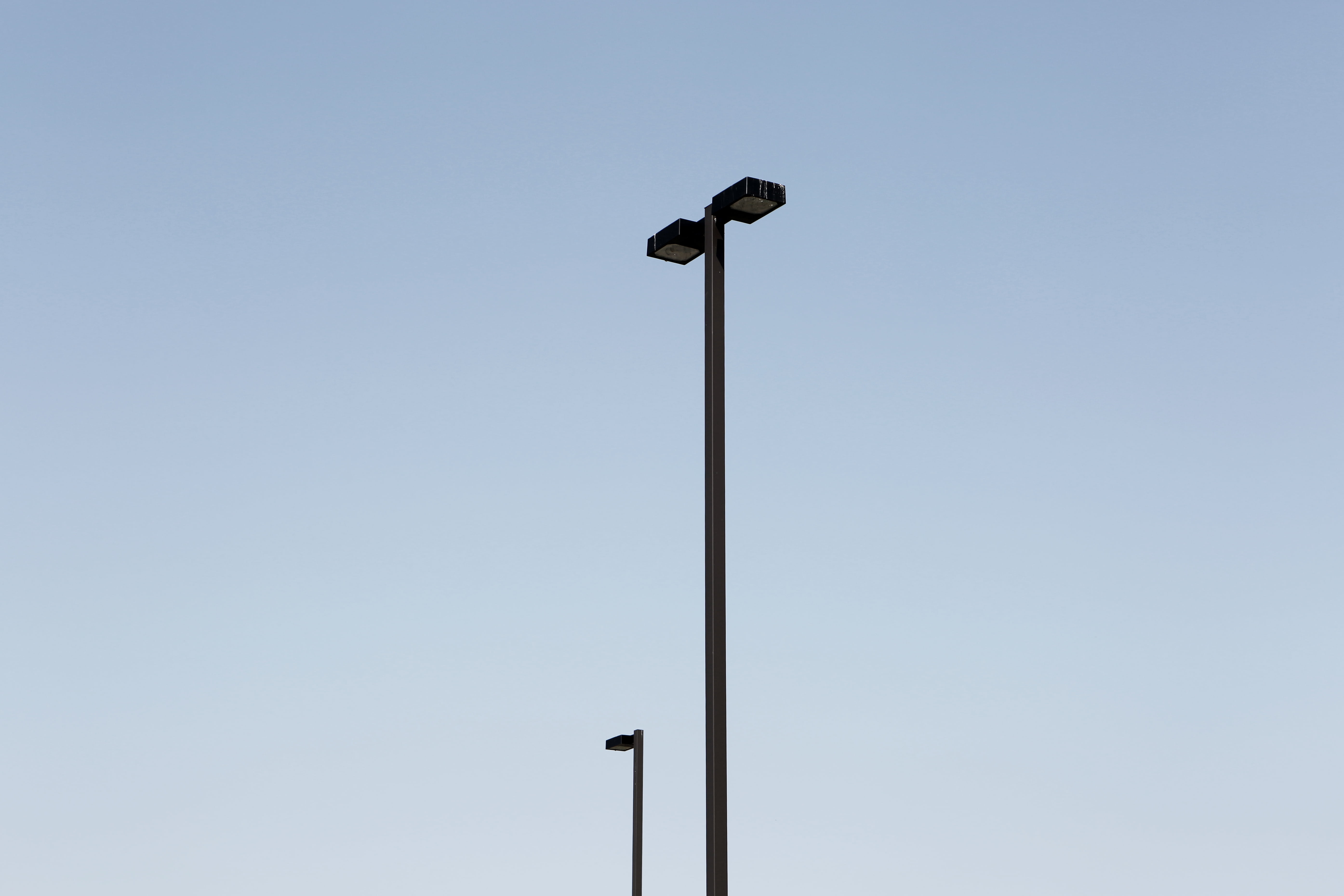 vertebrate, bird, technology, daytime, copy space, electrical equipment, low angle view, lighting equipment, blue, silhouette, perching, outdoors, metal, HD Wallpaper