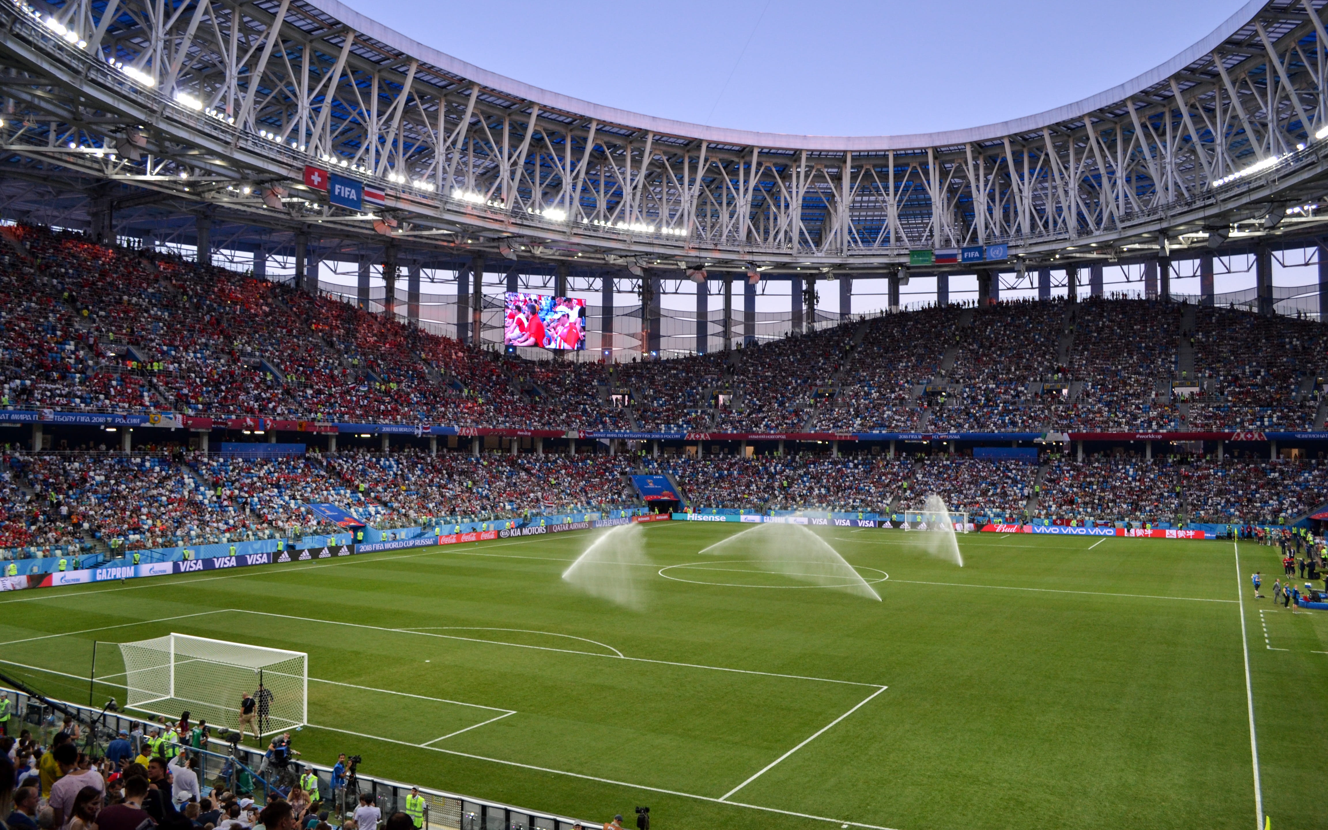green, spectator, match - sport, sports team, people, 2018, sport, green color, field, 4K, team sport, real people, international team soccer, competition, HD Wallpaper