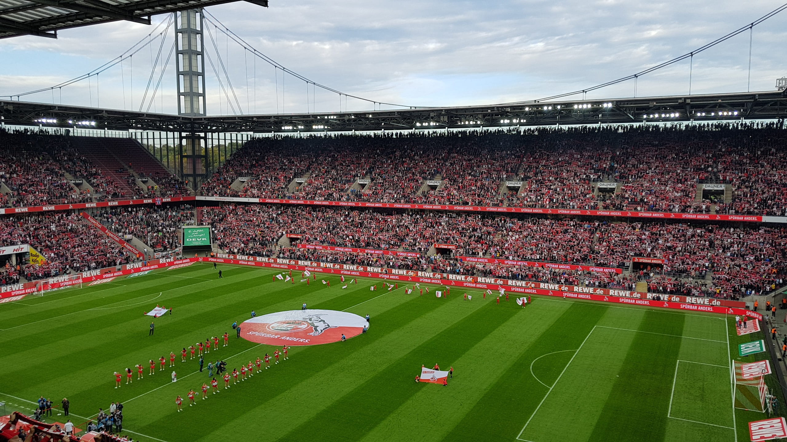 2K, soccer field, stadium, floodlit, group of people, football, people, grass, soccer, audience, spectator, sky, aerial view, sport, architecture, competition, HD Wallpaper
