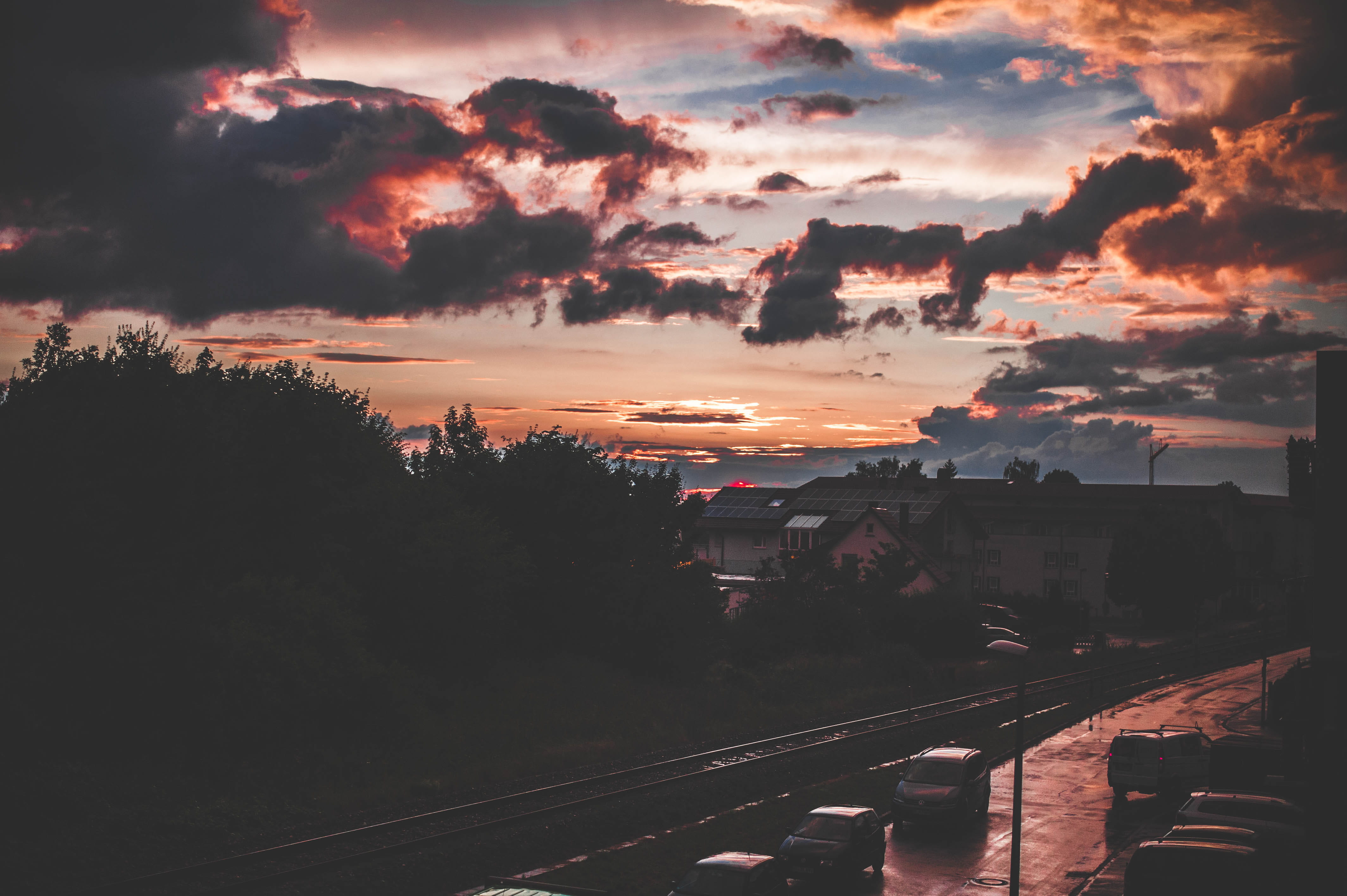 rain, cloud, nature, train - vehicle, beauty in nature, architecture, built structure, clear, public transportation, rail transportation, sky, cloud - sky, HD Wallpaper