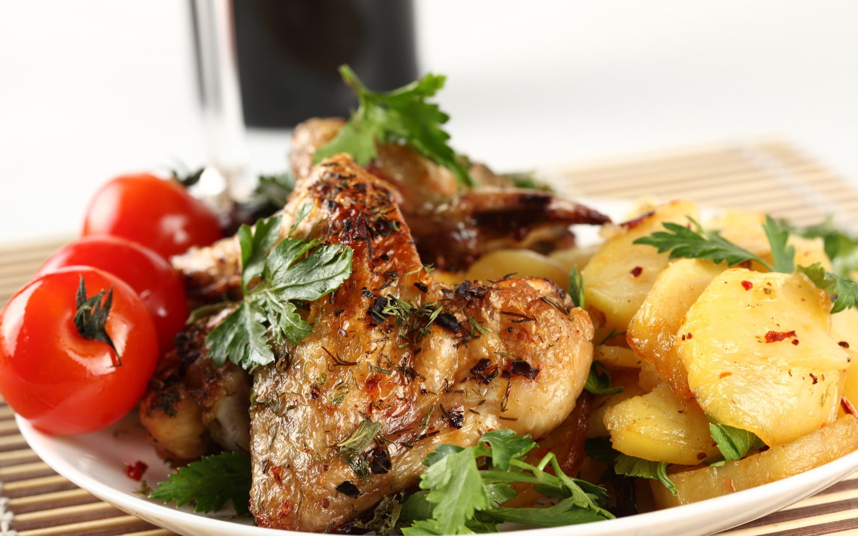 tomatoes, 720P, chicken, crust, spices, potatoes, heart, fennel, HD Wallpaper