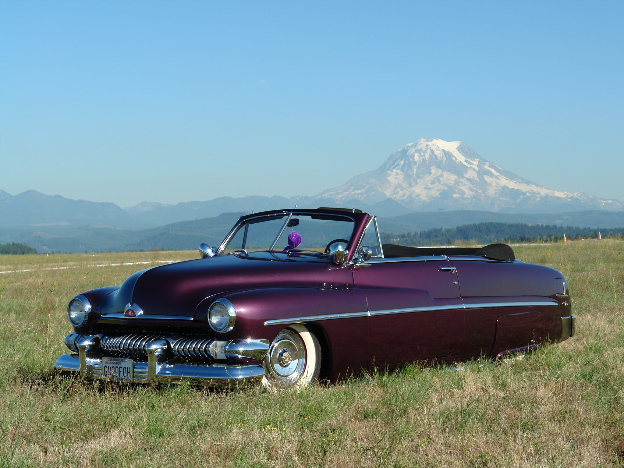 Vintage car, 1080P, nature, land vehicle, land, non-urban scene, transportation, day, mode of transportation, Mount  St.  Helens, scenics - nature, motor vehicle, HD Wallpaper