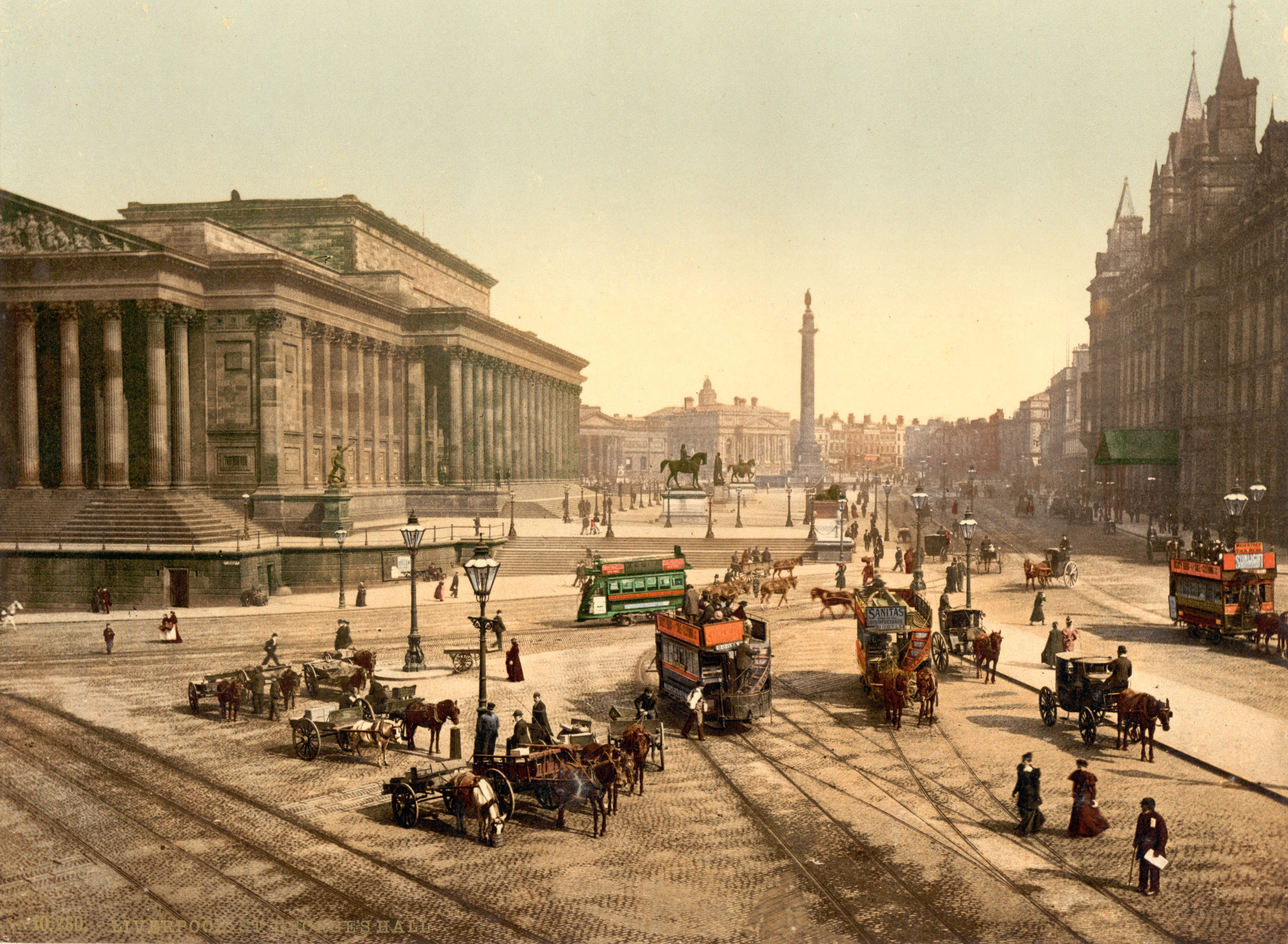 george, Liverpool, group of people, the past, large group of people, 1890s, England, famous Place, tourism, city, transportation, london - England, incidental people, HD Wallpaper