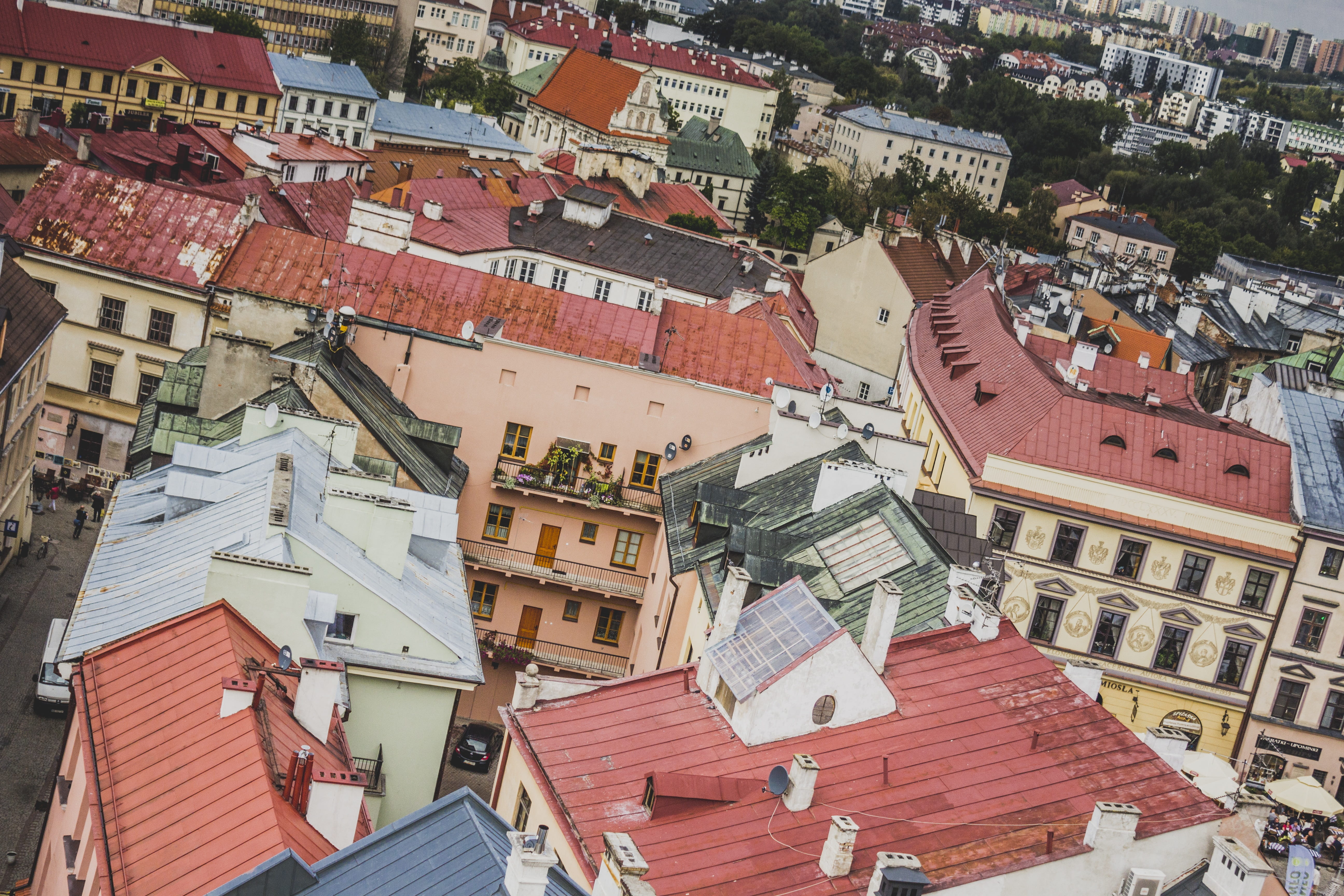 5K, famous Place, nature, human settlement, roof, City, no people, view of the city, building, cultures, czech Republic, roof Tile, cityscape, townscape, HD Wallpaper